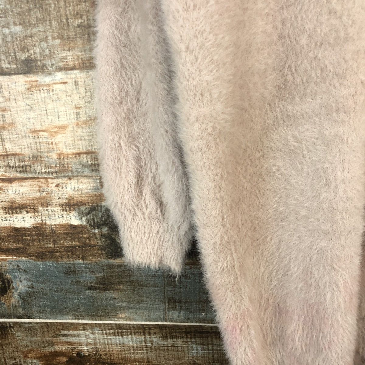 Japanese Brand DL Ingni Brown fur shaggy mohair Cardigan Knitwear #C365 Size M / US 6-8 / IT 42-44 - 7 Thumbnail