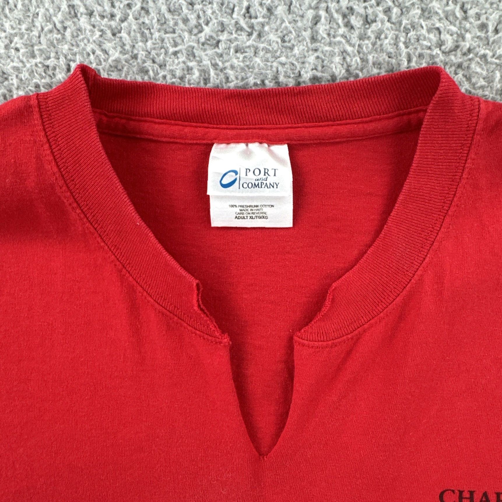Port & Company VINTAGE Port & Company Shirt Mens XL Red 90s Military Charlie Company First Battalion San Diego Size US XL / EU 56 / 4 - 7 Thumbnail