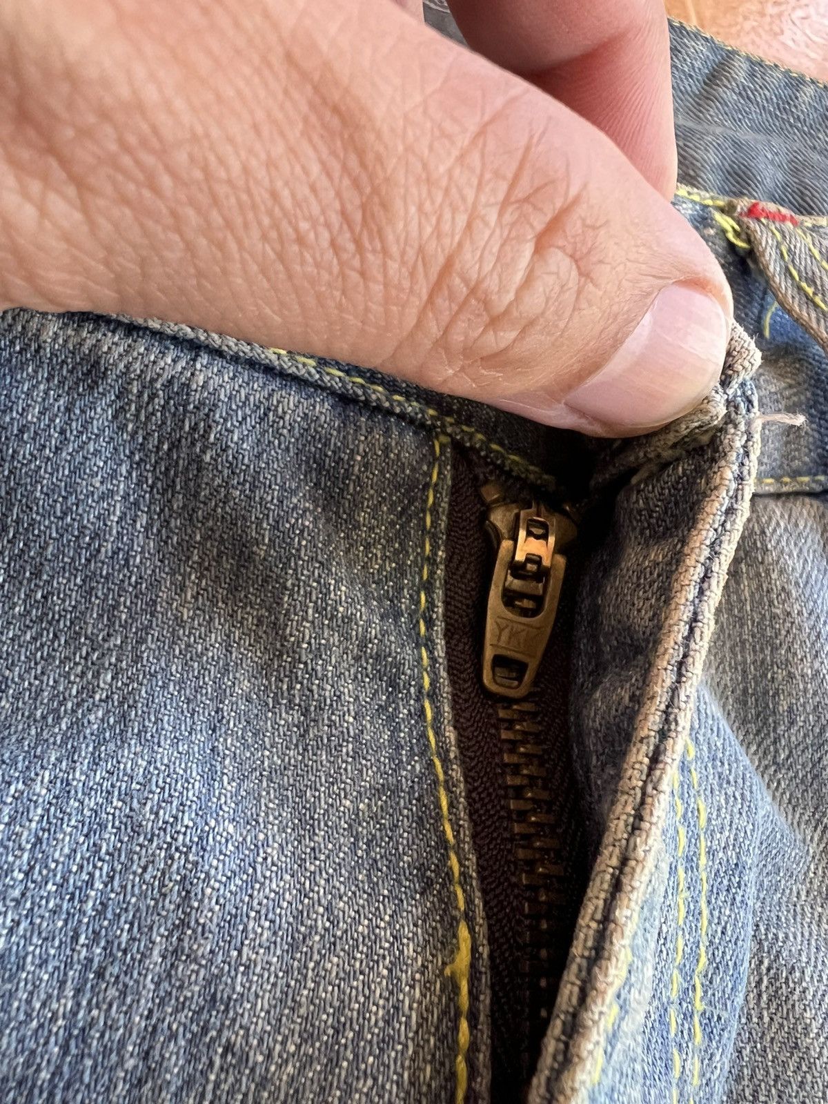 If Six Was Nine Vintage Gotcha Distress Jean Size US 31 - 15 Thumbnail