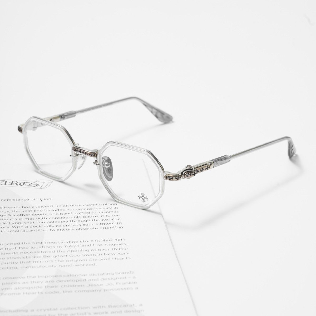 Chrome Hearts CHROME HEARTS TATTERS CRYSTAL GRAPHITE GLASSES Size ONE SIZE - 1 Thumbnail