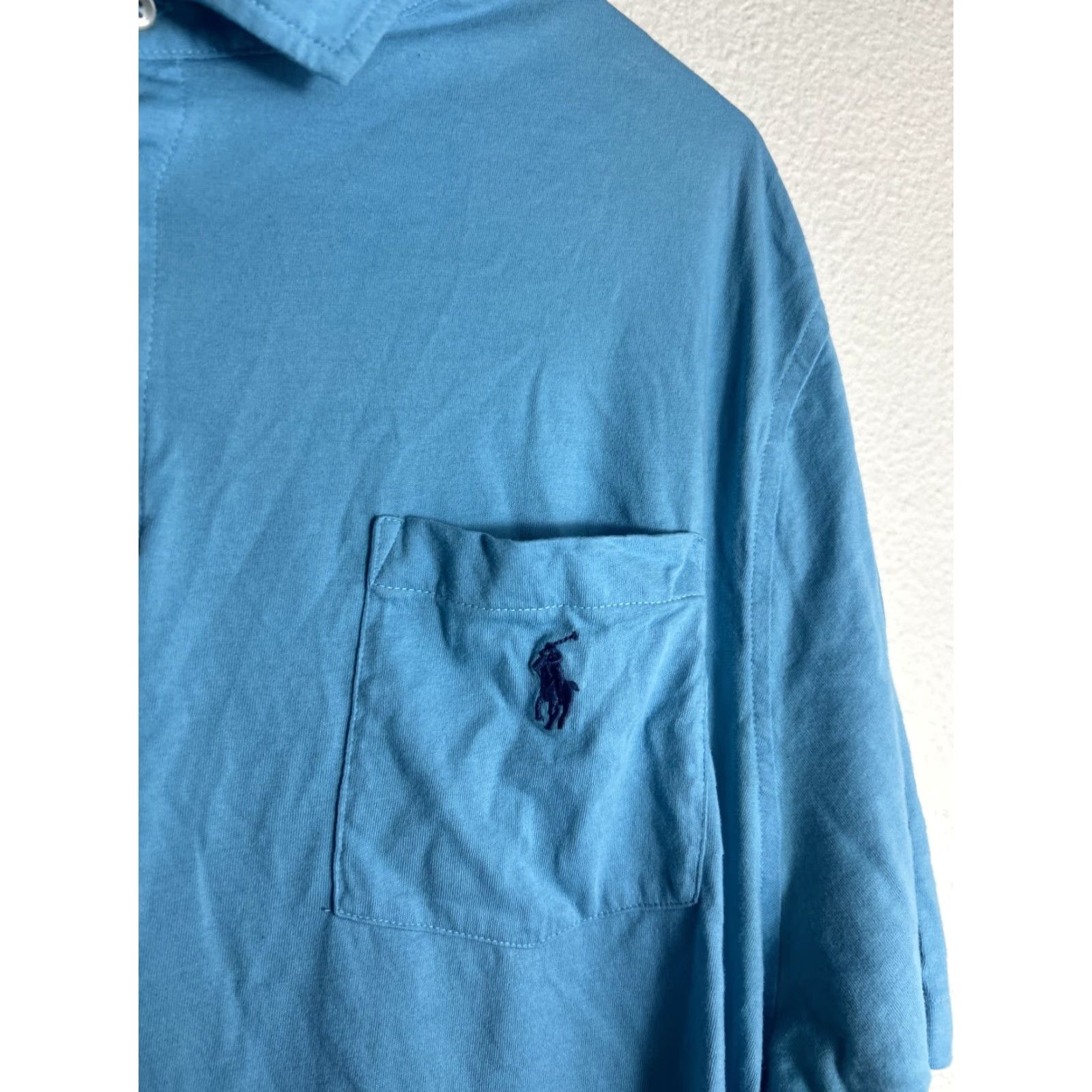 Ralph Lauren Ralph Lauren Polo Shirt Mens XL Classic Fit Short Sleeve Blue Knit Cotton Logo Preppy Designer Golf Walking 27” Chest 33” Length Size US XL / EU 56 / 4 - 5 Thumbnail