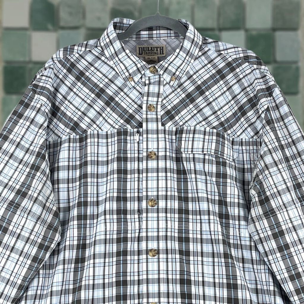 Vintage Duluth Trading Co. Gray Plaid Button-Down Shirt Mens Long Sleeve Size XLT Tall Gray Plaid Shirt Mens Long Sleeve Duluth Trading Co. Size US XL / EU 56 / 4 - 1 Thumbnail