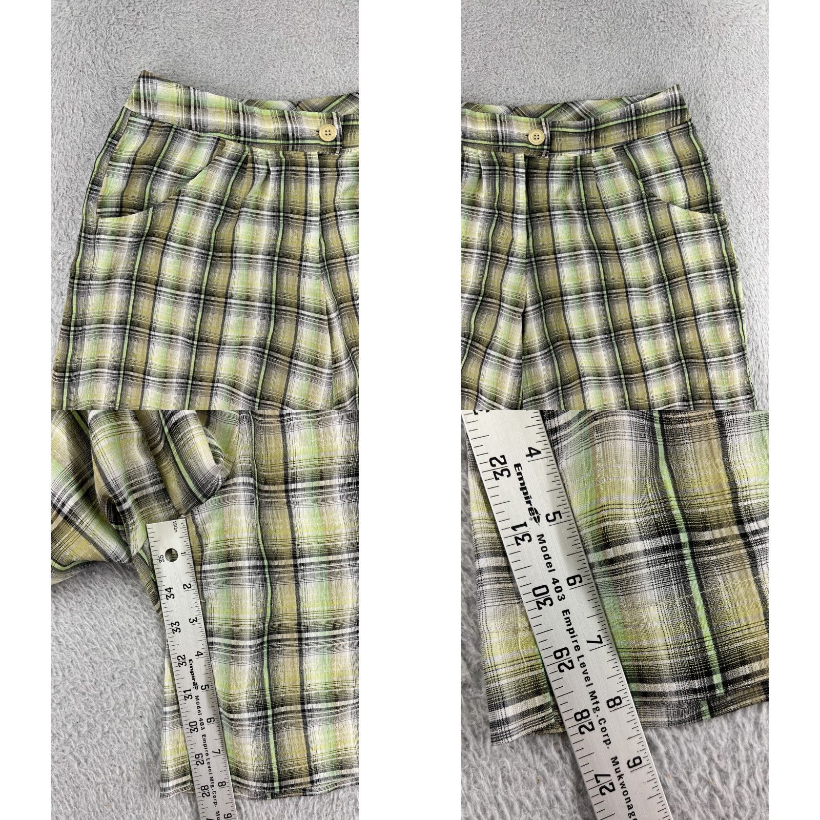 Vintage Woolrich Shorts Womens 30 Green Plaid Polyester Blend Pockets Lightweight Summer Size 30" / US 8 / IT 44 - 8 Thumbnail