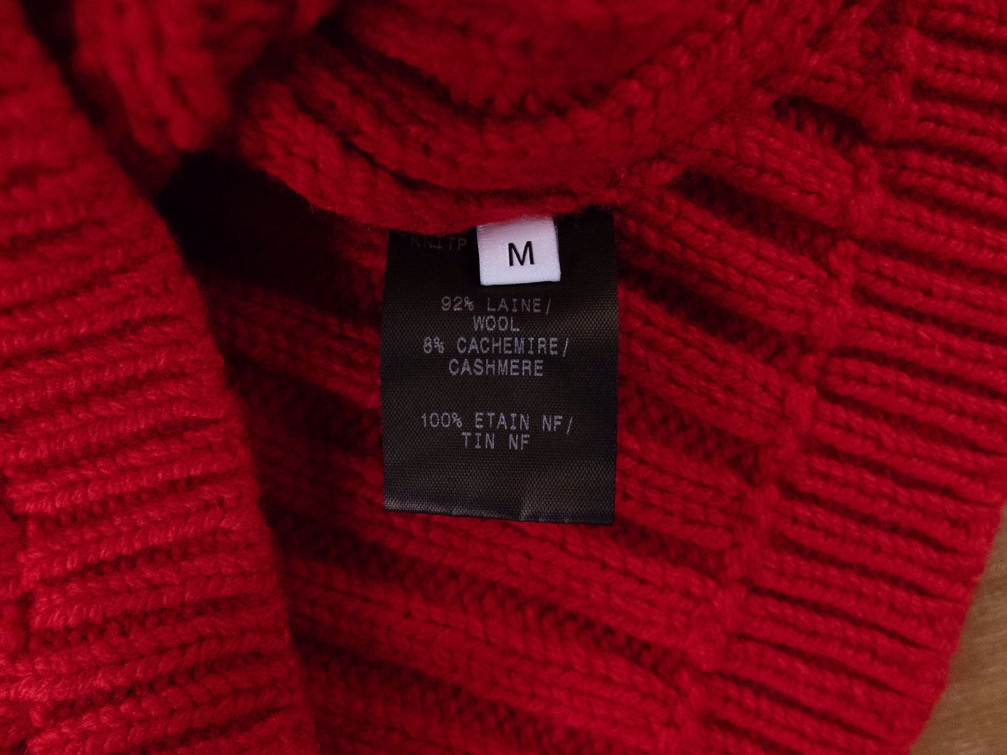 Mugler MUGLER red metallic bar wool cashmere sweater Medium q Size M / US 6-8 / IT 42-44 - 10 Thumbnail