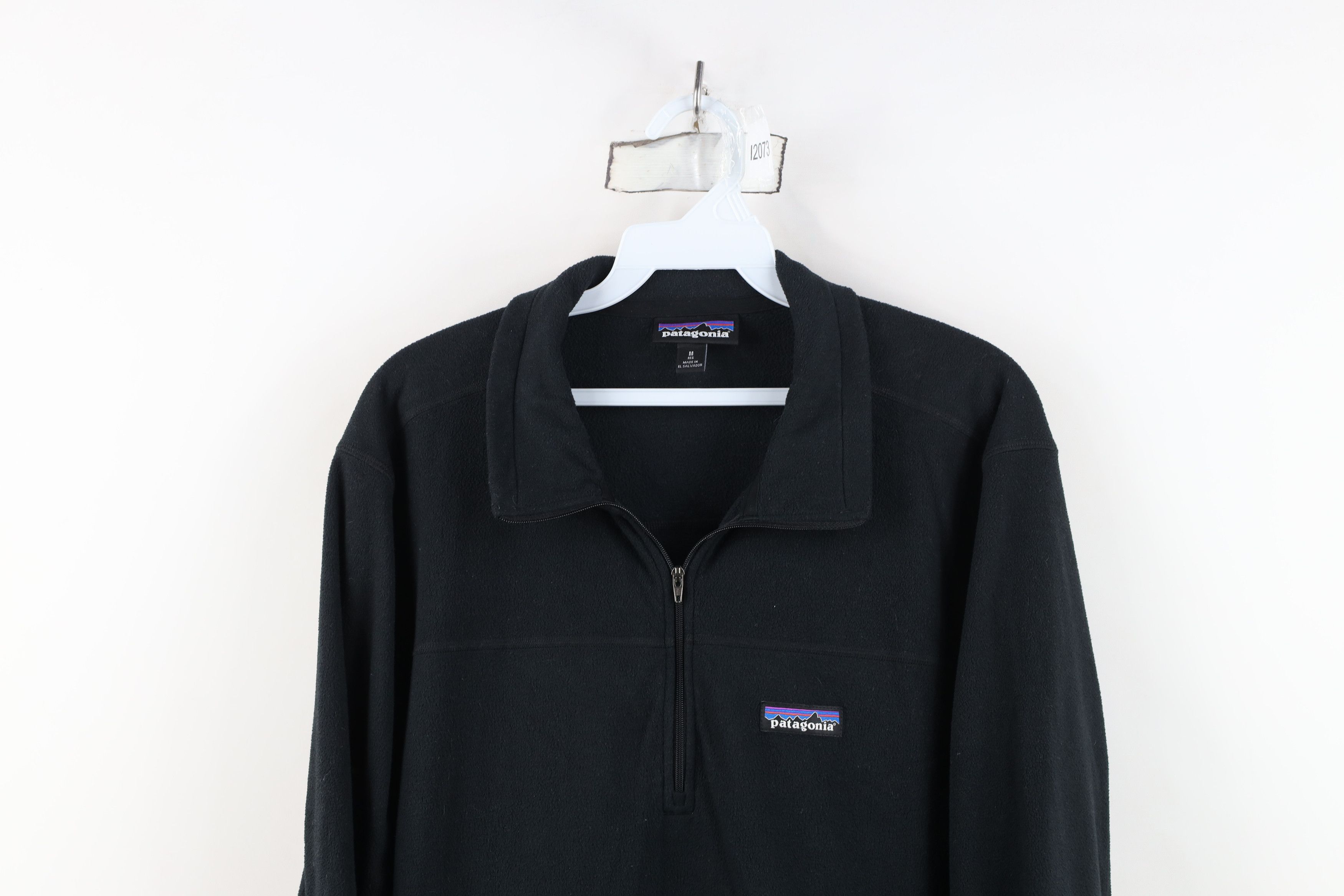 Patagonia Vintage Patagonia Box Logo Pullover Fleece Sweater Black Size US M / EU 48-50 / 2 - 2 Thumbnail