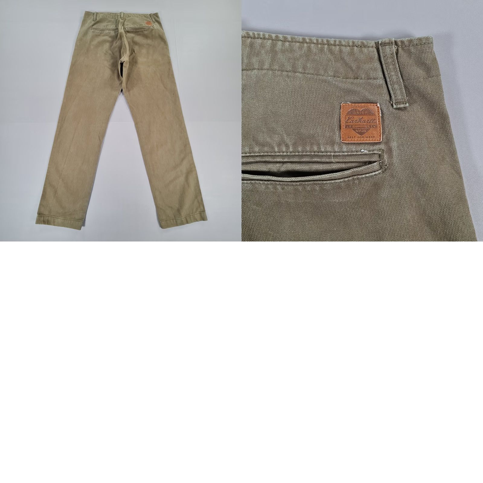 Carhartt Carhartt Mens Trousers Khaki Green W34 L32 Relaxed Straight Workwear Pant Size US 34 / EU 50 - 8 Thumbnail