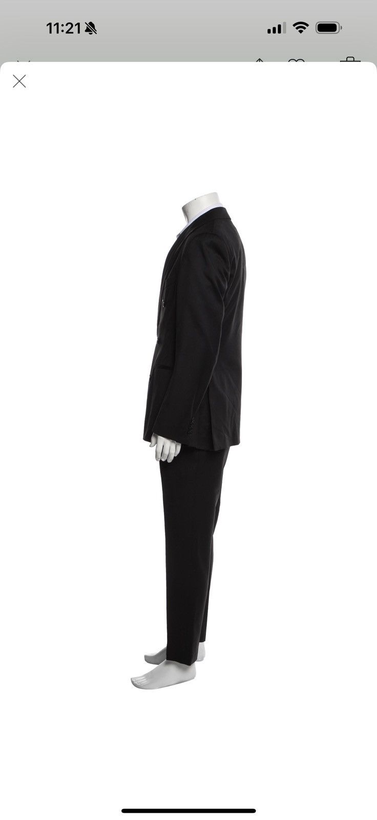 Cantarelli CANTARELLI VIRGIN WOOL DOUBLE BREAST TWO PIECE SUIT Size 40R - 2 Thumbnail