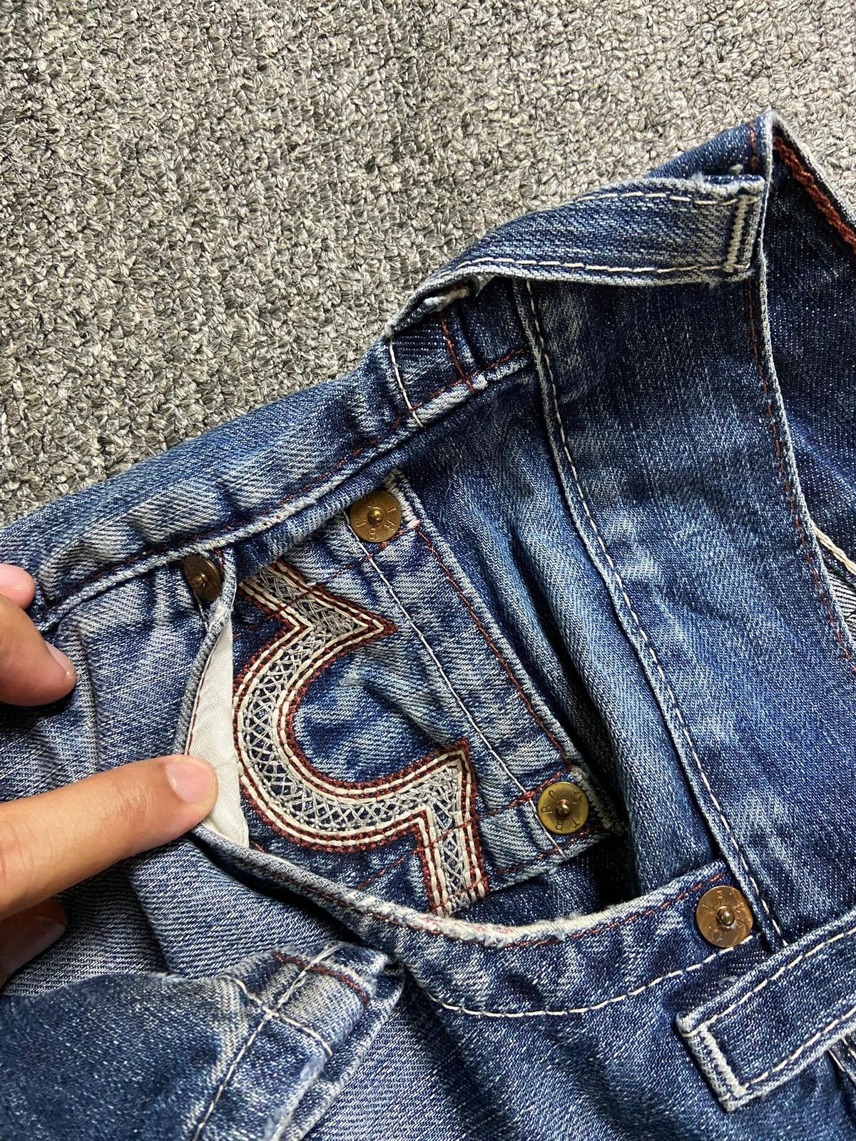 True Religion × Vintage Vintage True Religion Distressed Denim Jeans (123) Size US 34 / EU 50 - 8 Thumbnail