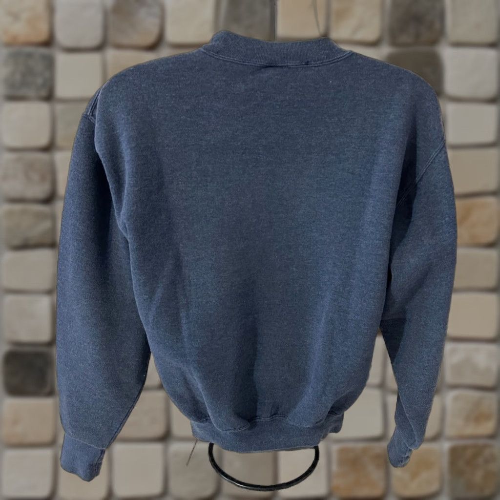 Russell Athletic VINTAGE Russell Athletic Sweatshirt Fleece Pullover Men M Dark Blue Y2K Logo Crew Neck Long Sleeve Size US M / EU 48-50 / 2 - 1 Thumbnail