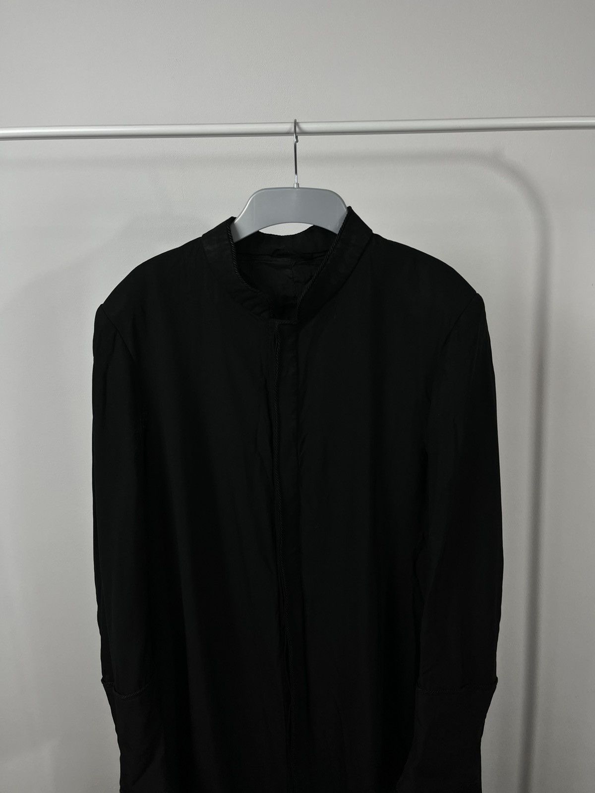 Vintage Antique Vintage Black Long Robe Coat Hidden Placket Size US M / EU 48-50 / 2 - 2 Thumbnail