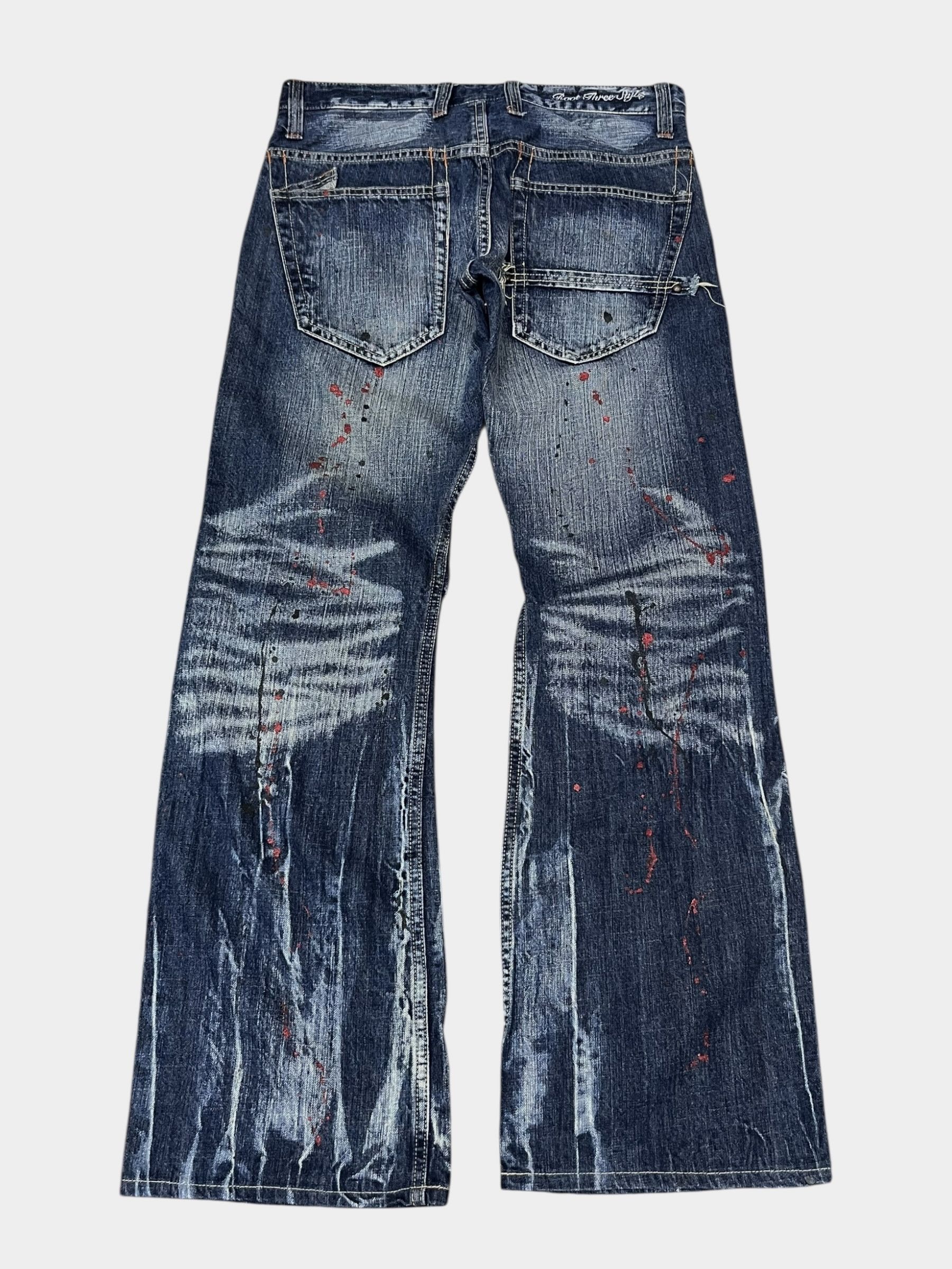 Seditionaries Root Three Style Grunge Whisker Glitter Splatter Flare Size US 30 / EU 46 - 2 Thumbnail