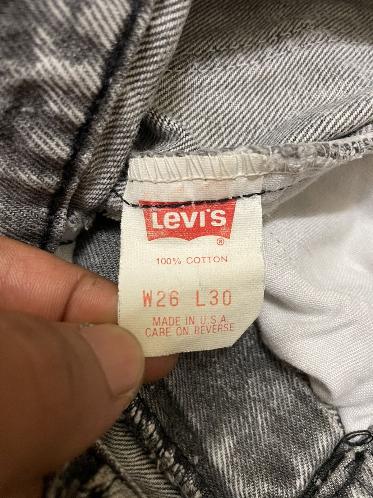 Levi's Vintage Clothing Vtg 80s Levis 705 Acid Wash Gray Denim Size US 26 / EU 42 - 9 Thumbnail