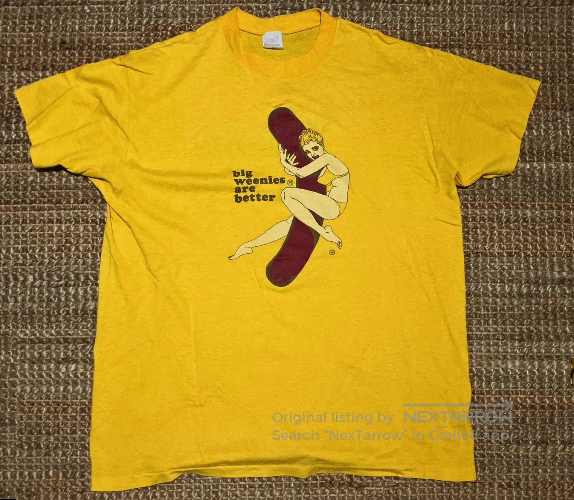 Vintage Vintage 90s Graphic Tee with Big Weenie Print. Size US M / EU 48-50 / 2 - 2 Thumbnail