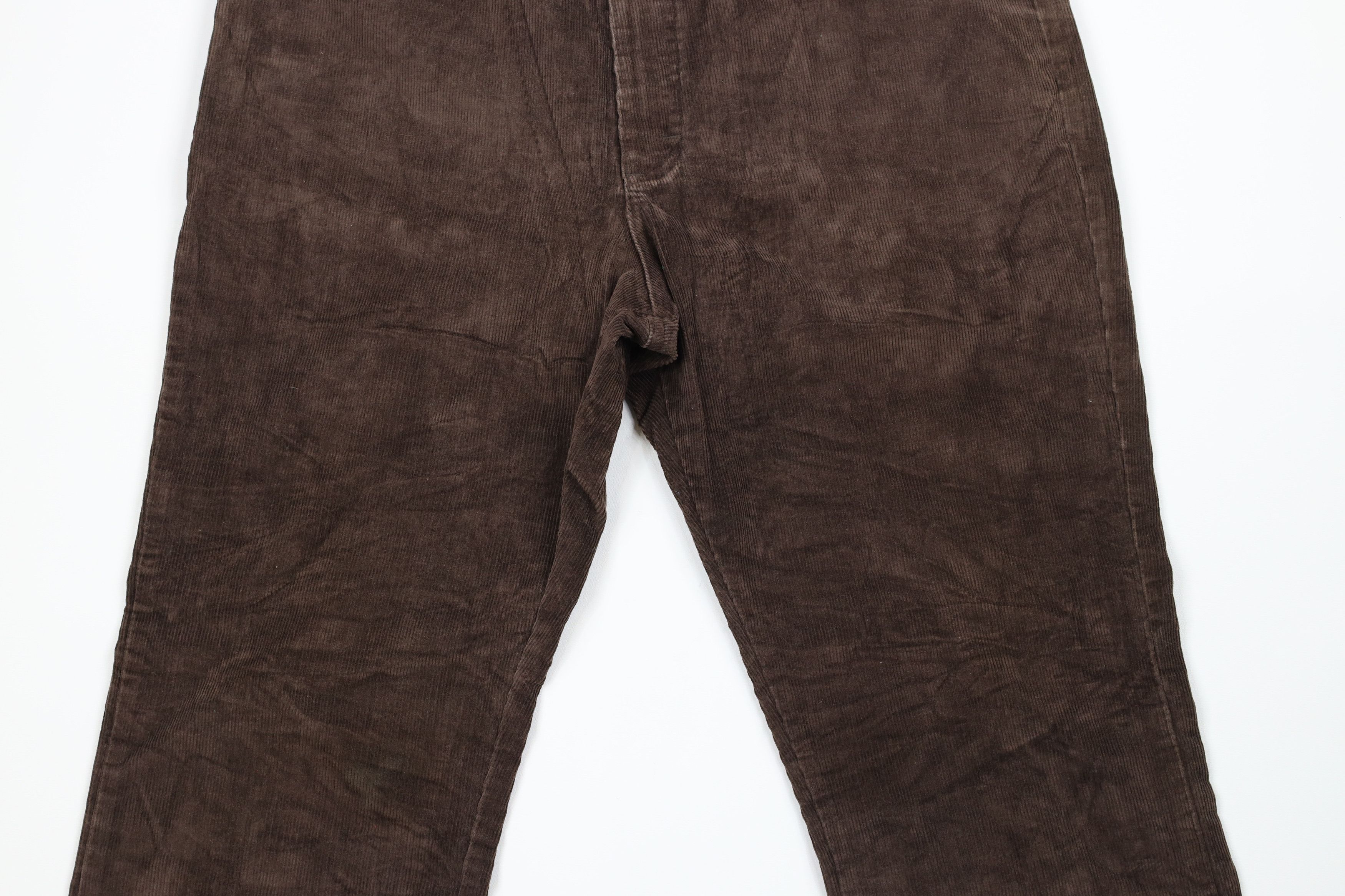 Lee × Vintage Vintage 70s Lee Leg Bell Bottoms Corduroy Pants Brown USA Size 34 - 3 Thumbnail