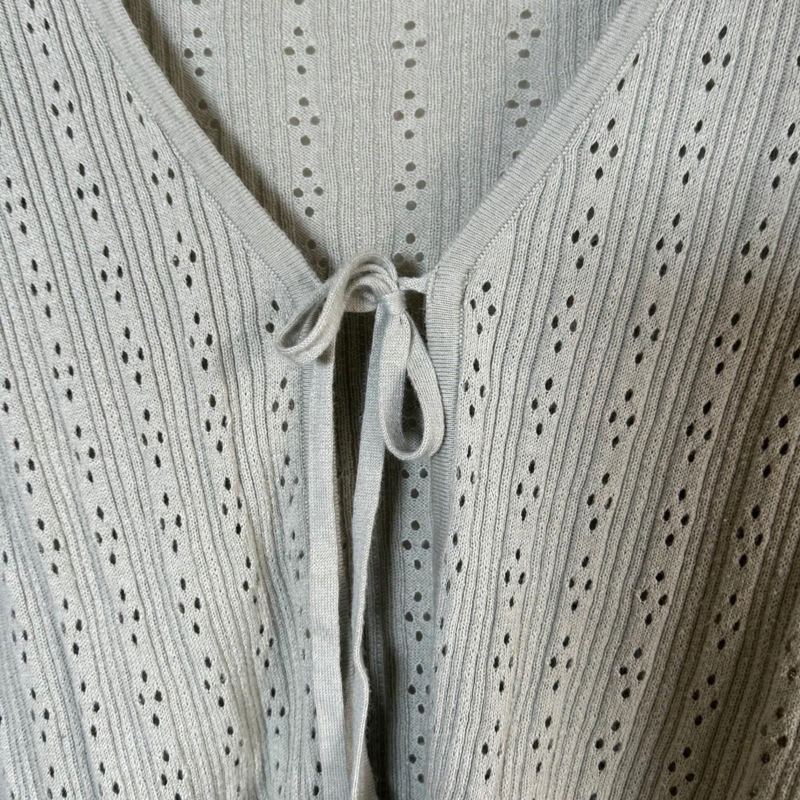 John Galliano John Galt Cardigan Womens One Size Sage Green Tie Front Size S / US 4 / IT 40 - 4 Thumbnail