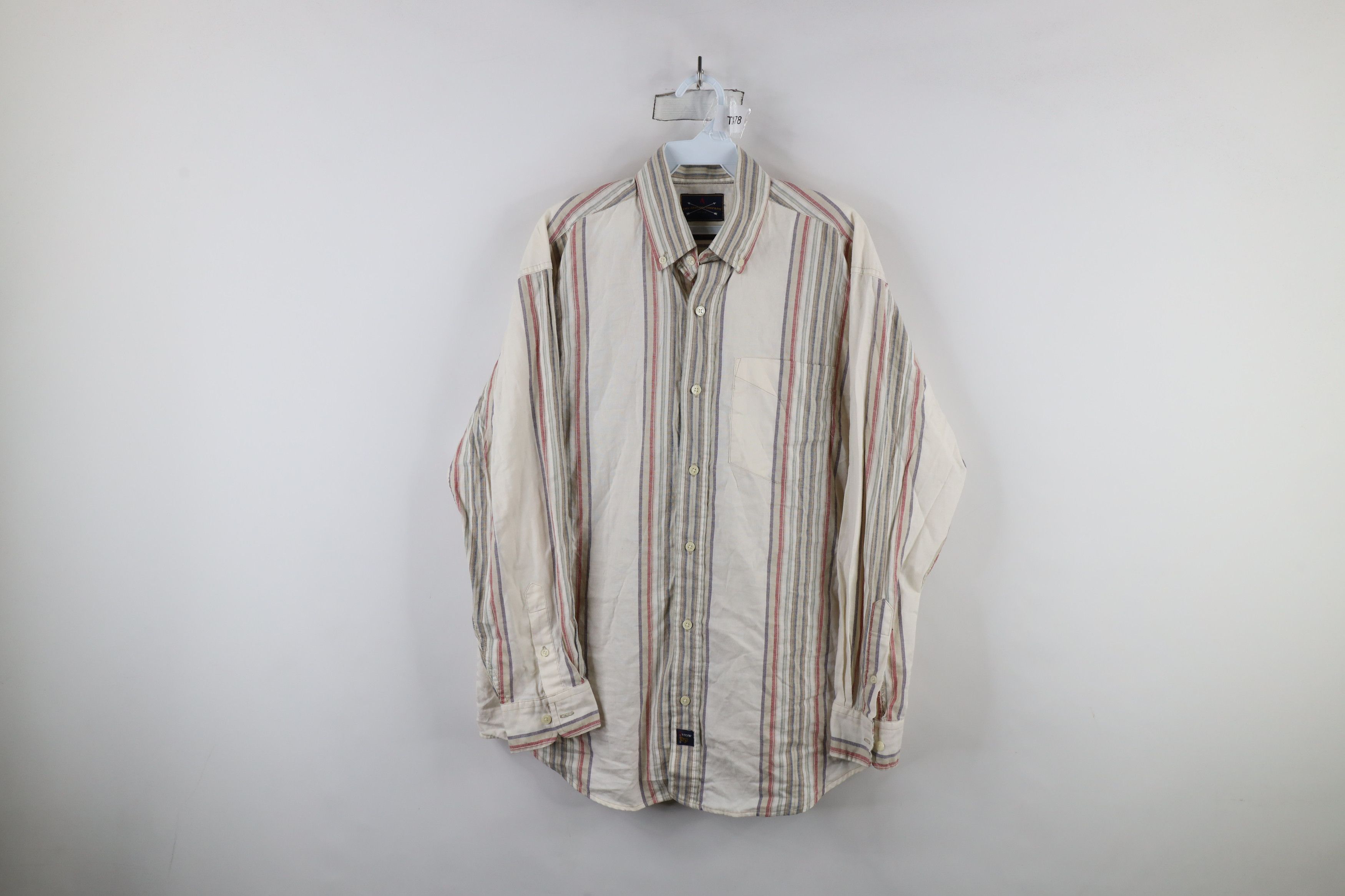 Vintage Vintage 90s Streetwear Striped Collared Button Down Shirt Size US M / EU 48-50 / 2 - 1 Thumbnail