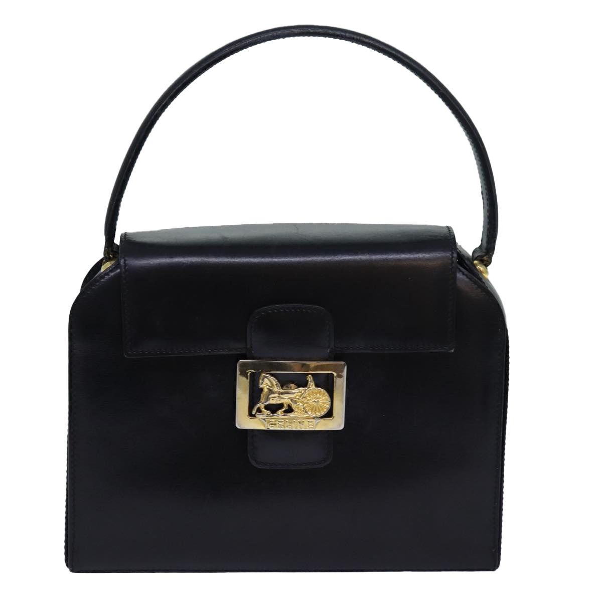 Celine CELINE Hand Bag Leather Black Size ONE SIZE - 2 Thumbnail