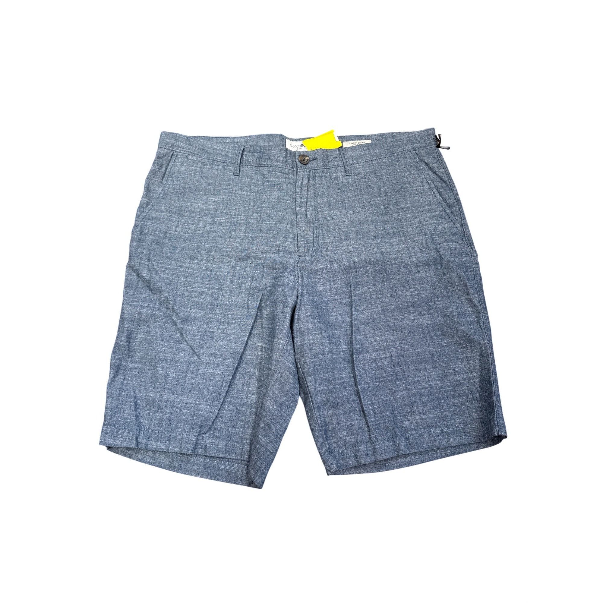 Other Mens Blue Chambray Flat-Front Casual Shorts With Button & Zi Size 26" / US 2 / IT 38 - 2 Thumbnail