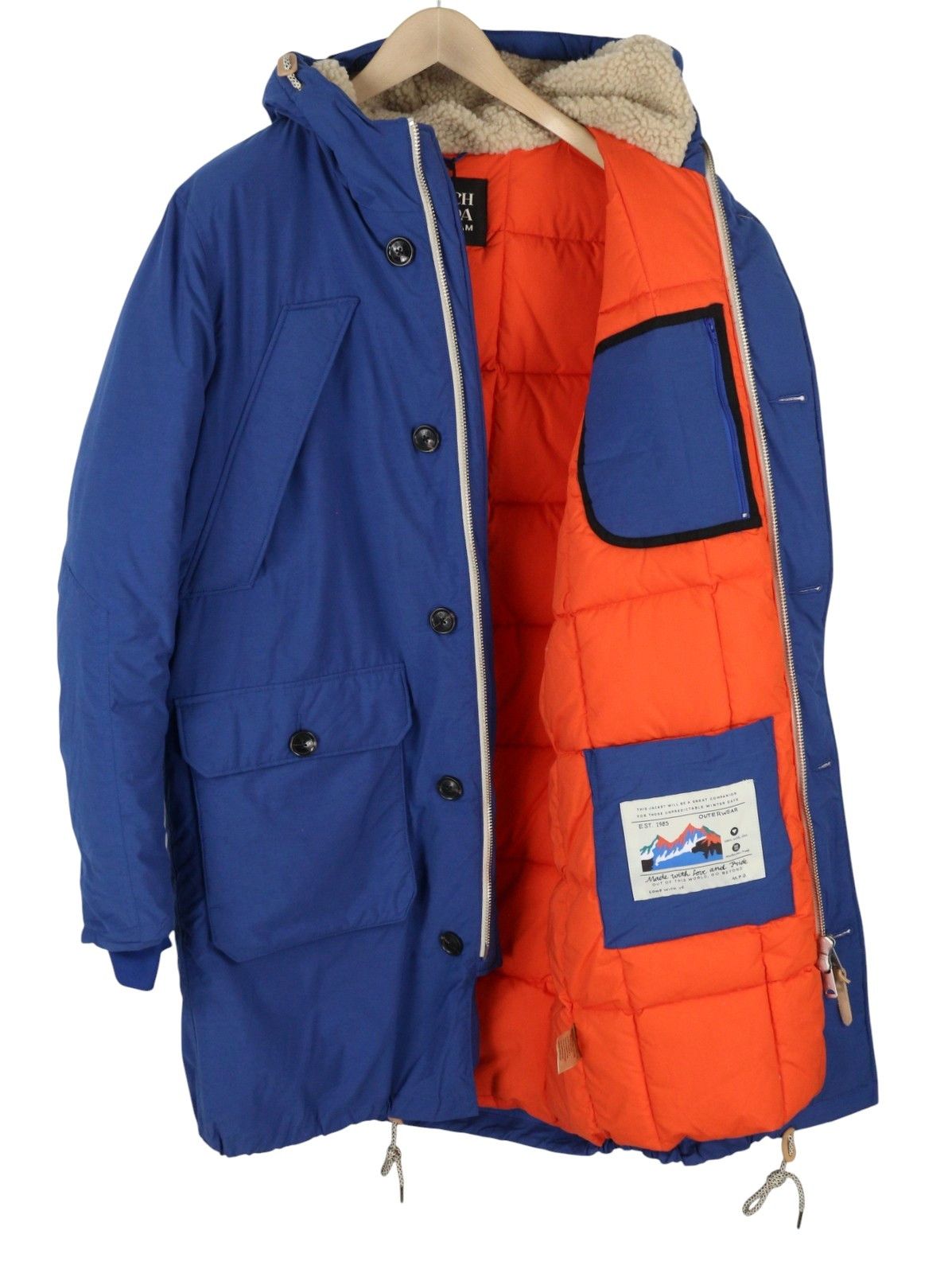 Scotch & Soda M Blue Heavy Padded Hooded Parka RRP381 88471 Size US M / EU 48-50 / 2 - 4 Thumbnail