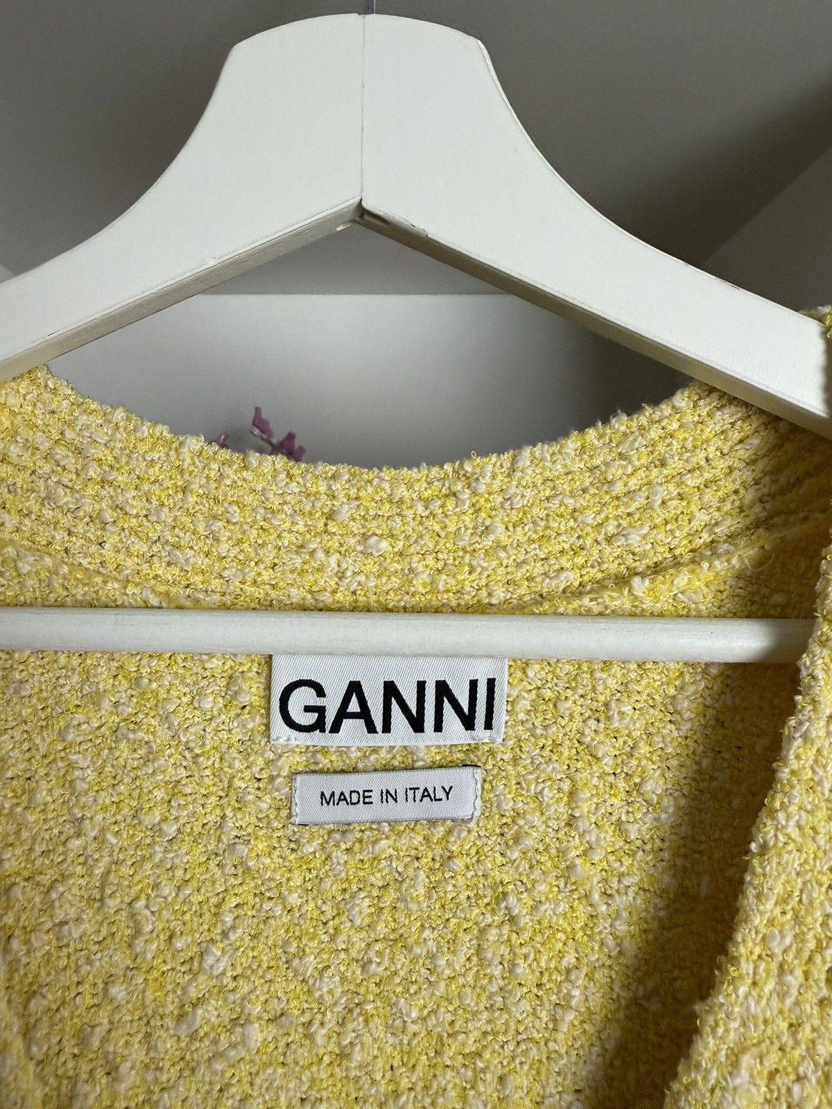 Designer × Ganni Ganni cotton asymmetric cardigan sweater S designer classy Size S / US 4 / IT 40 - 3 Thumbnail
