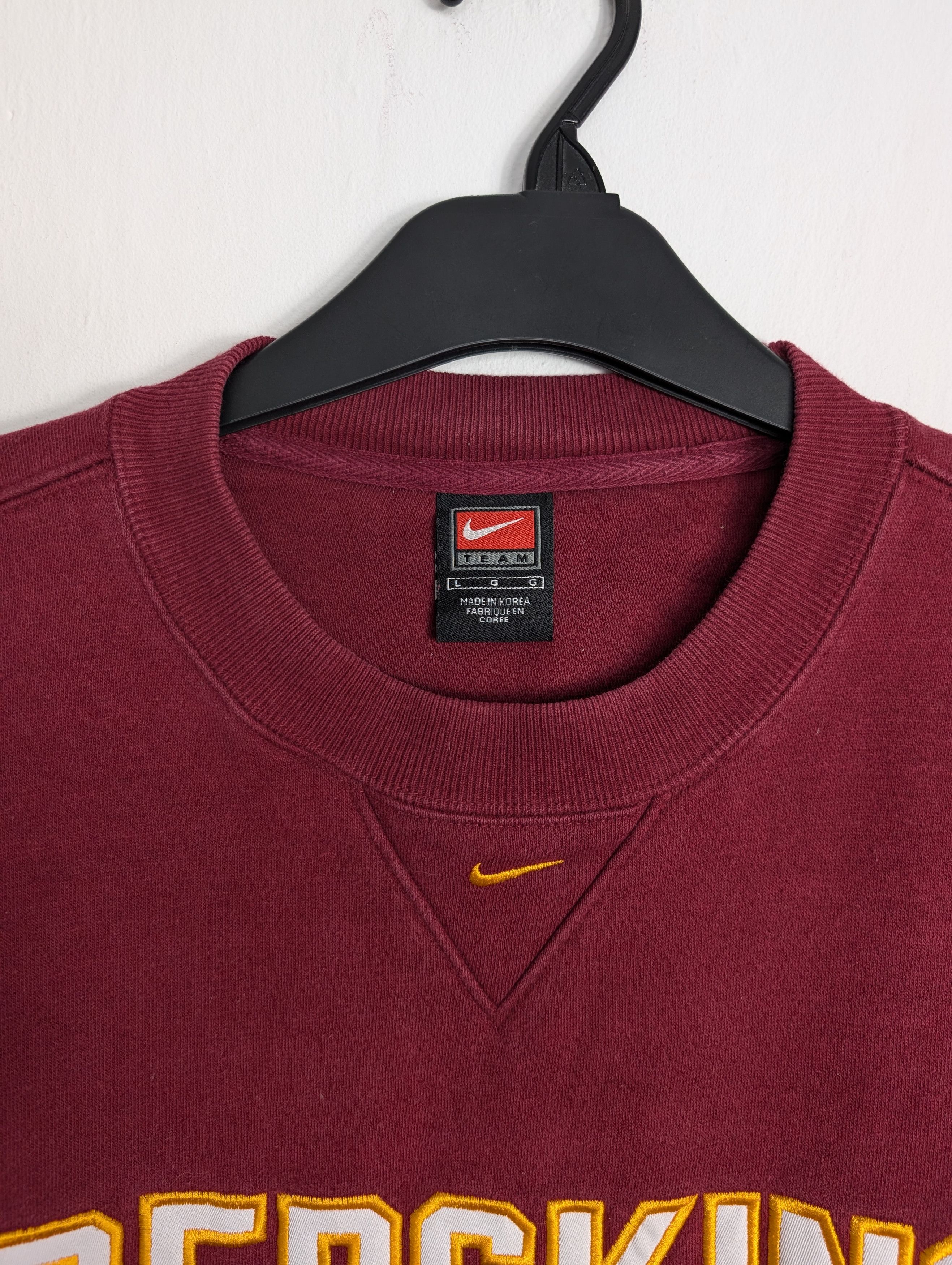 Nike 90s Nike Team Washington Redskins Crewneck Vintage Boxy L Size US L / EU 52-54 / 3 - 3 Thumbnail