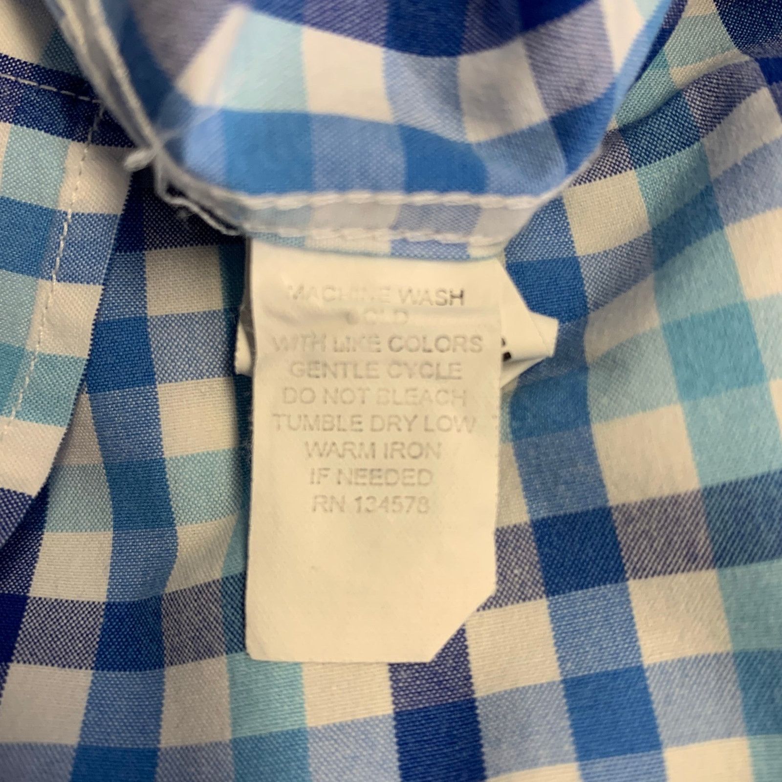 Vineyard Vines Blue White Checkered Cotton One pocket Long Sleeve Shirt Size US M / EU 48-50 / 2 - 6 Thumbnail