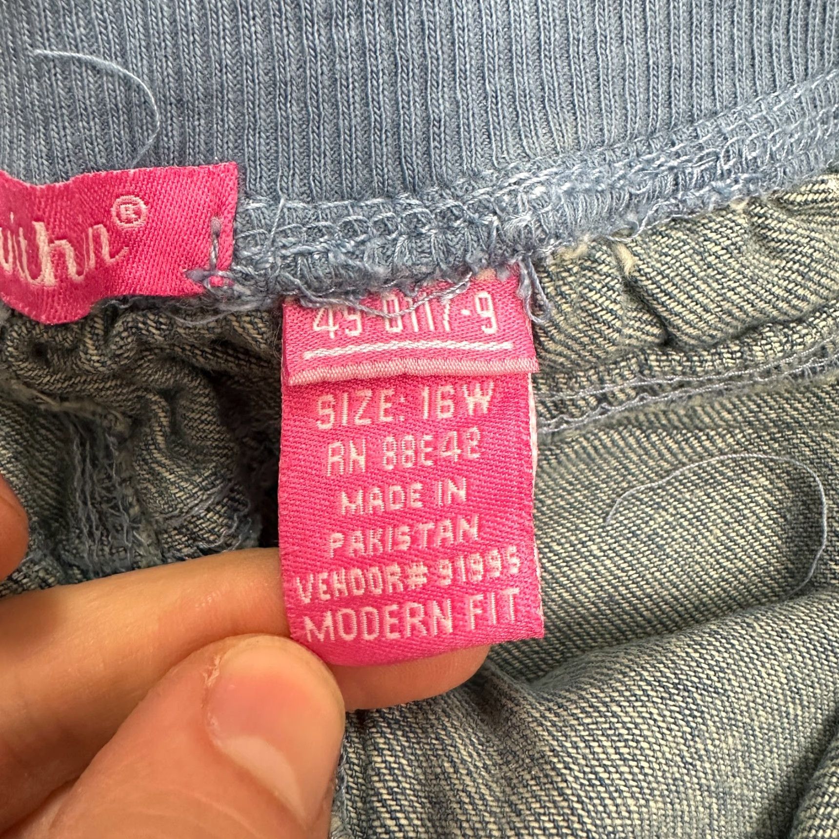Vintage Woman Within Jeans Women 16W Blue Cargo Straight 34x29 Modern Fit Size 38" / US 16 / IT 52 - 7 Thumbnail