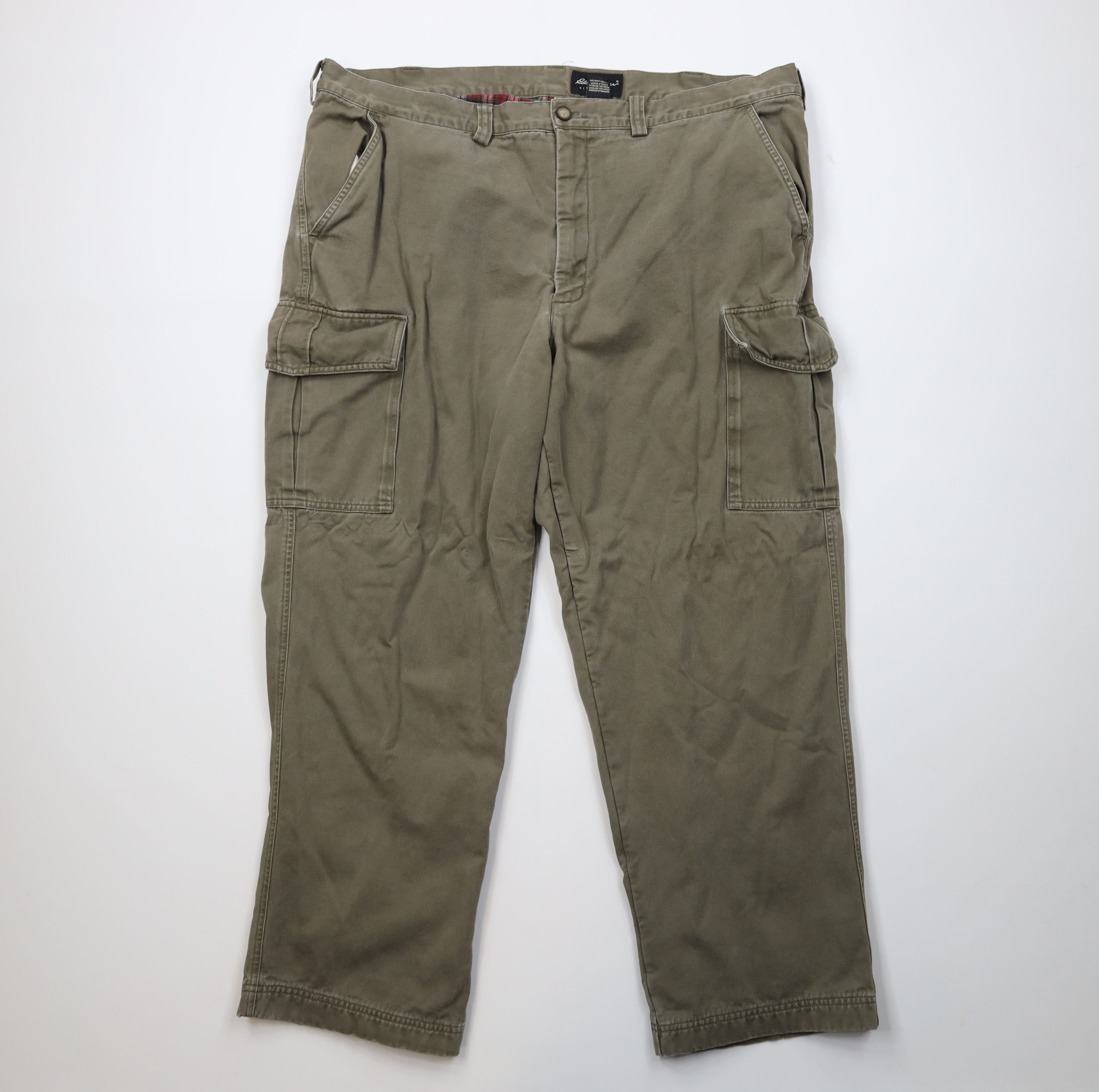 Eddie Bauer Vintage Eddie Bauer Flannel Lined Wide Leg Cargo Pants Green Size US 42 / EU 58 - 2 Thumbnail