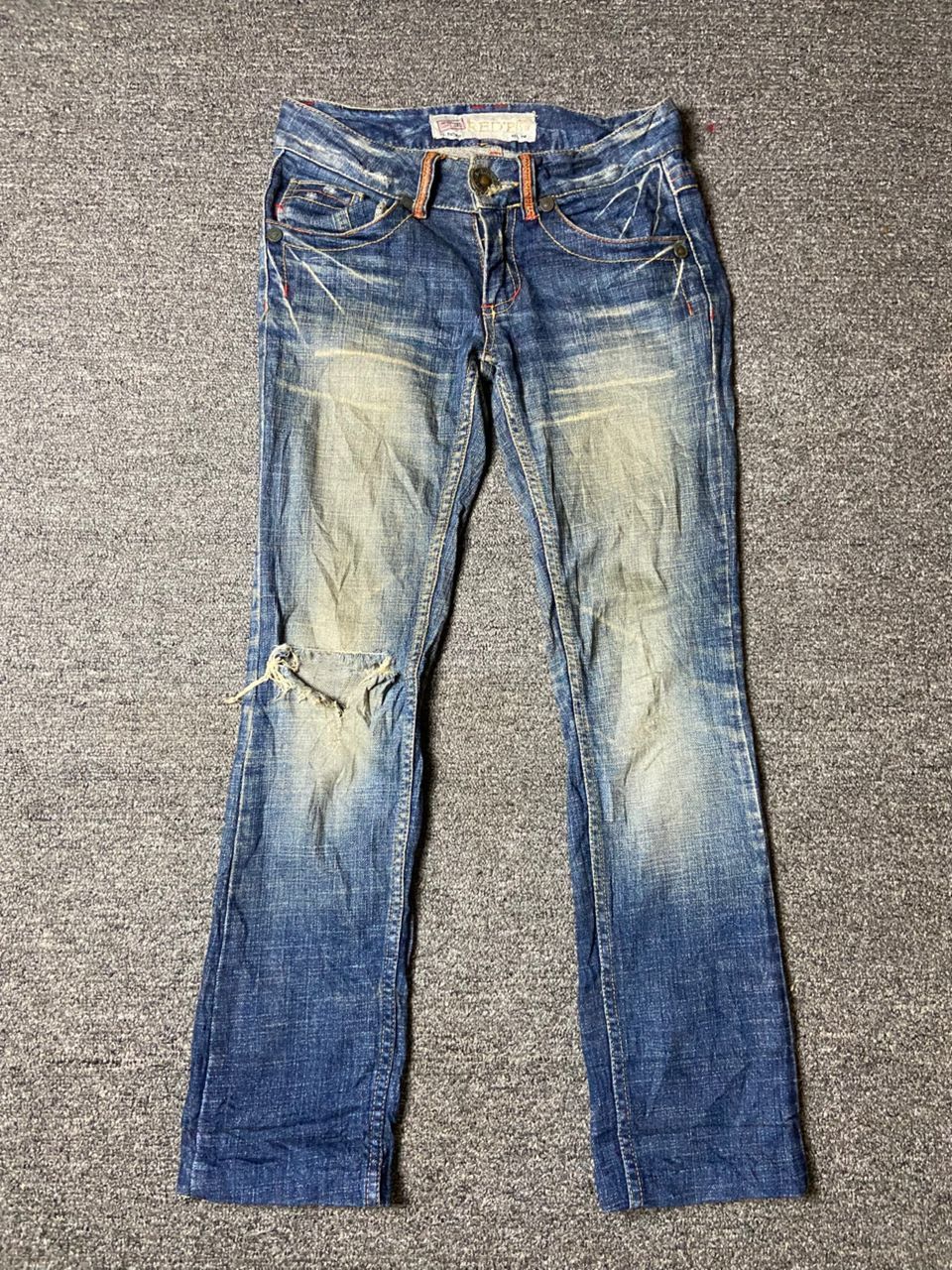 Japanese Brand × Vintage Vintage 1971 Red Pepper Distressed Denim Jeans (119) Size 27" / US 4 / IT 40 - 1 Thumbnail
