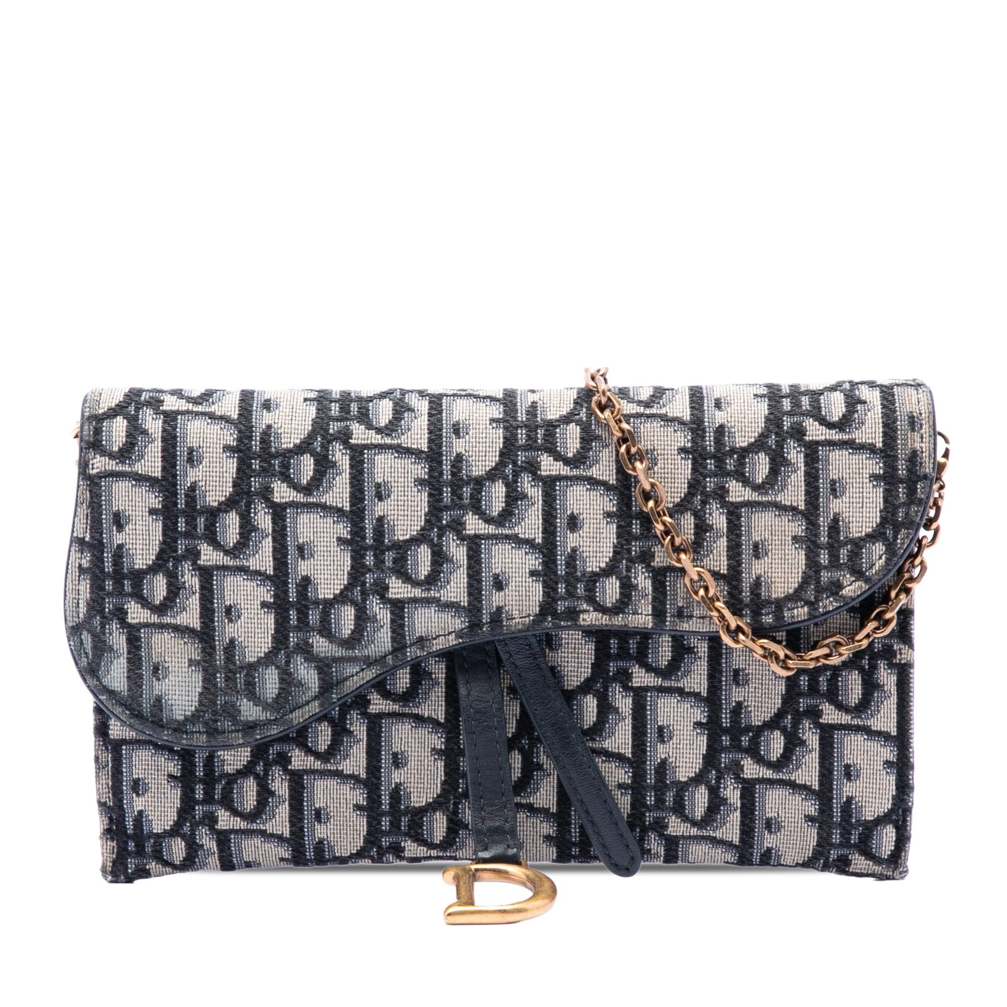 Dior Oblique Canvas Saddle Wallet On Chain Size ONE SIZE - 1 Thumbnail