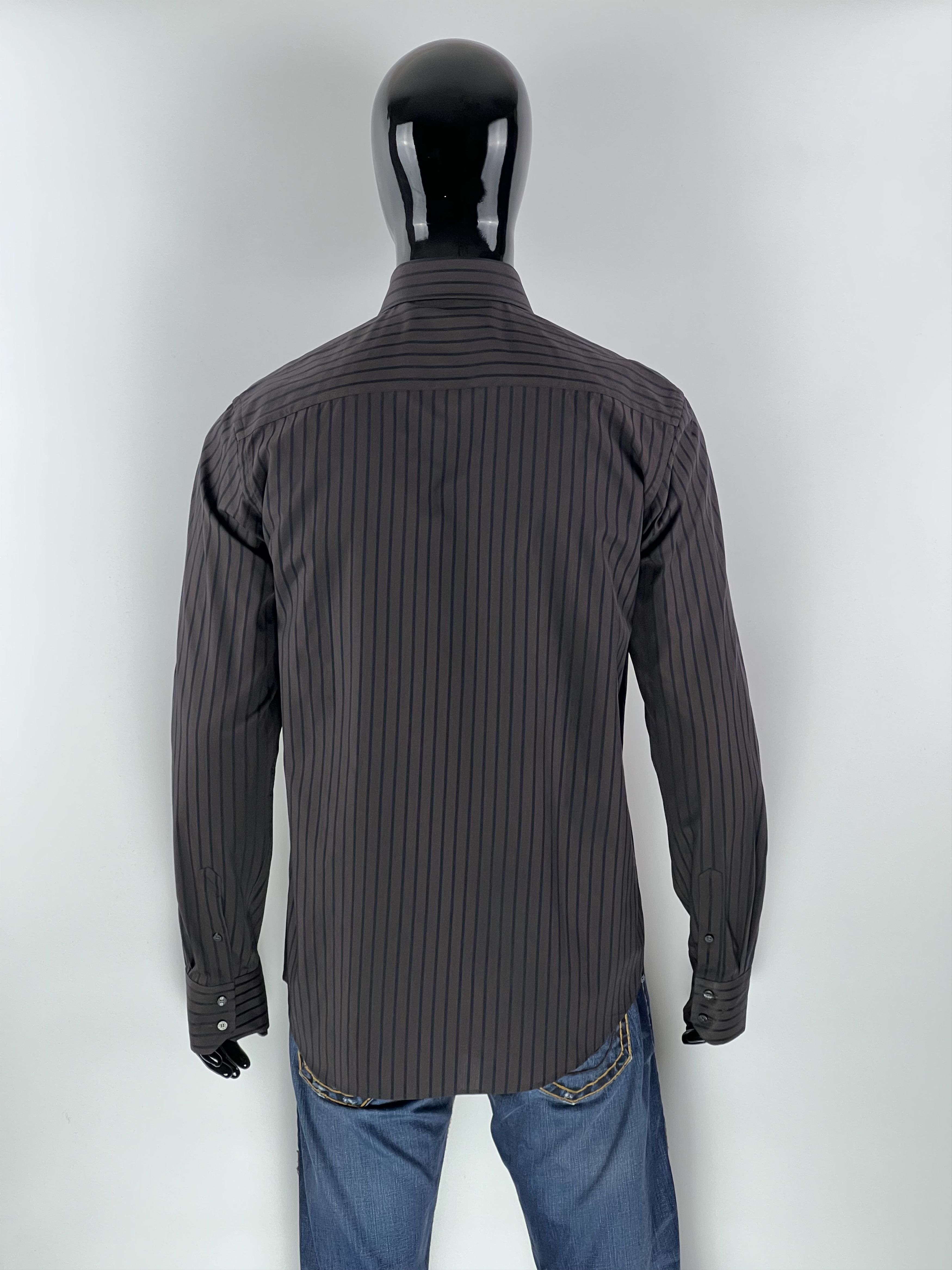 Balenciaga Balenciaga Men's Striped Cotton Button Up Shirt Size 16.5/42 Size US L / EU 52-54 / 3 - 2 Thumbnail
