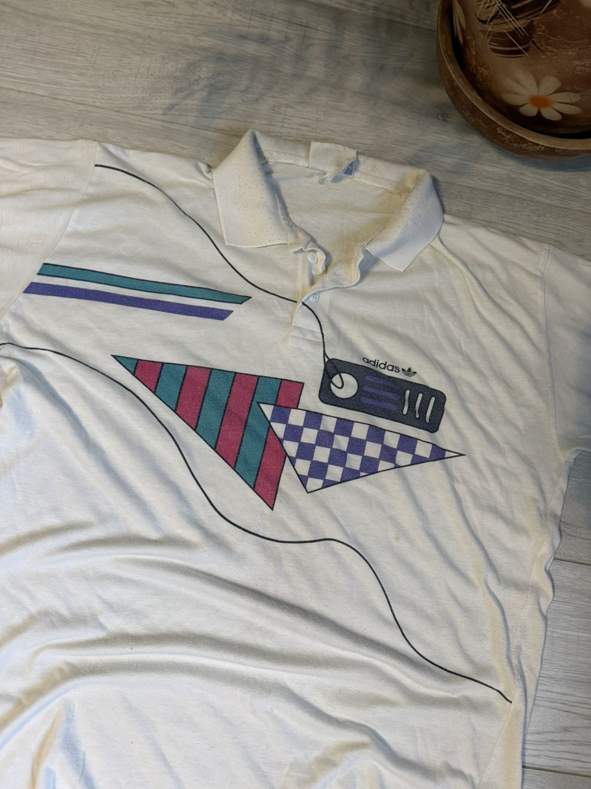 Adidas Vintage Adidas Polo 80’s rare logo tee archival t-shirt Size US M / EU 48-50 / 2 - 2 Thumbnail