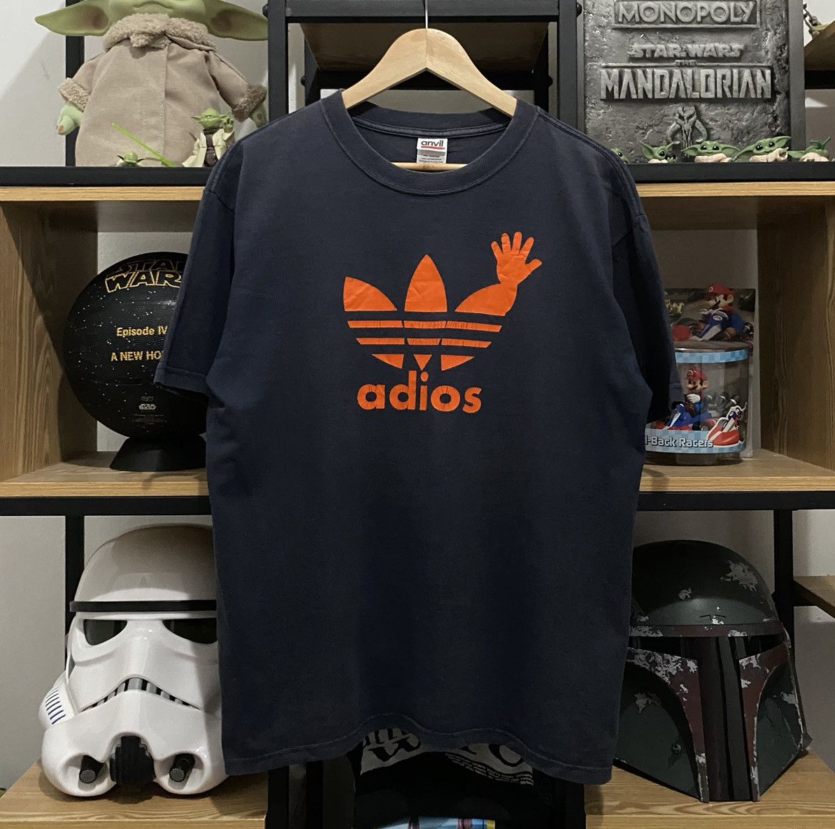 Adidas Vintage Adios Adidas Trefoil Logo Parody Tee | Grailed