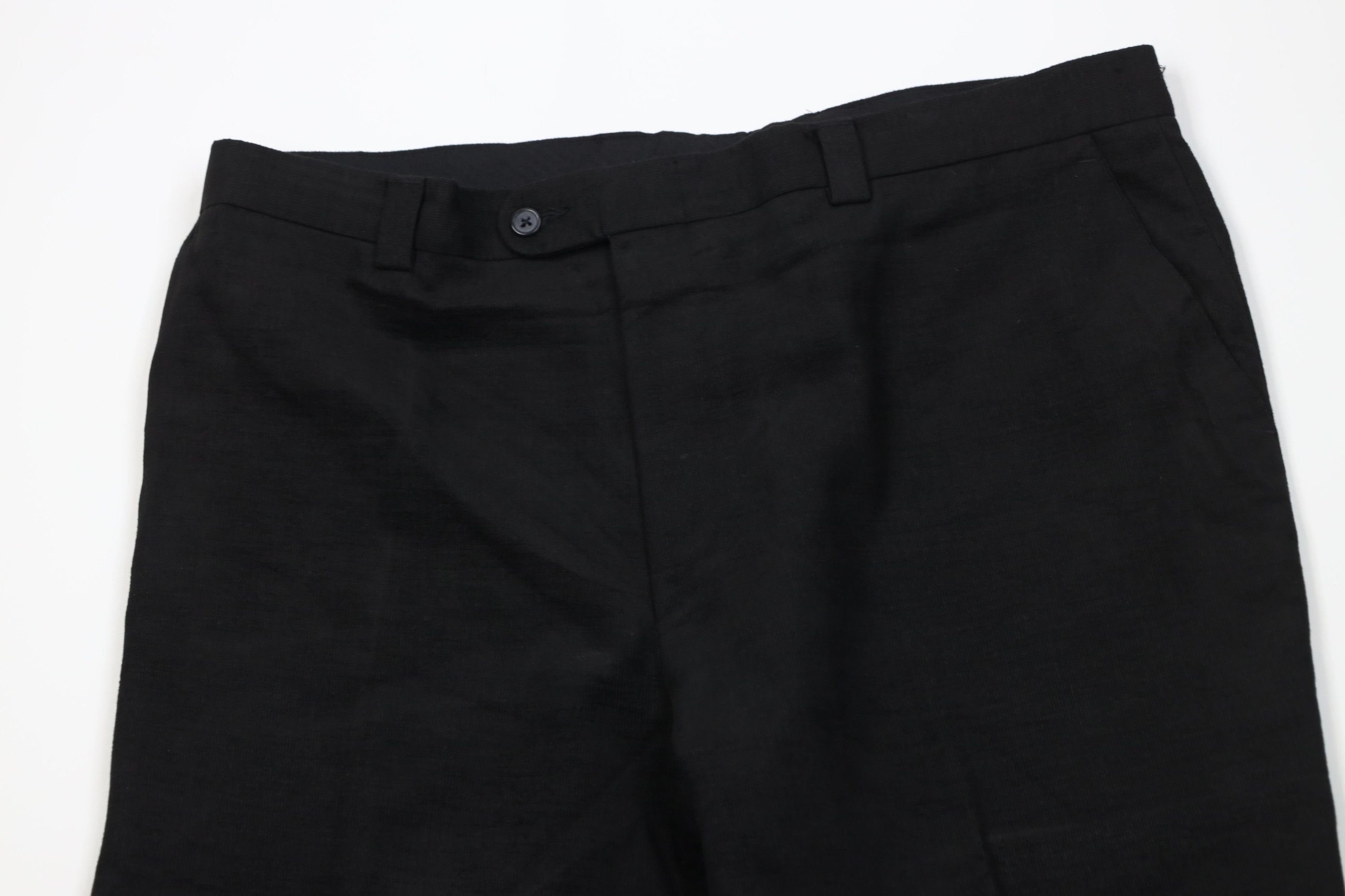 Vintage Vintage 90s Y2K Streetwear Corduroy Wide Leg Pants Black Size US 38 / EU 54 - 2 Thumbnail