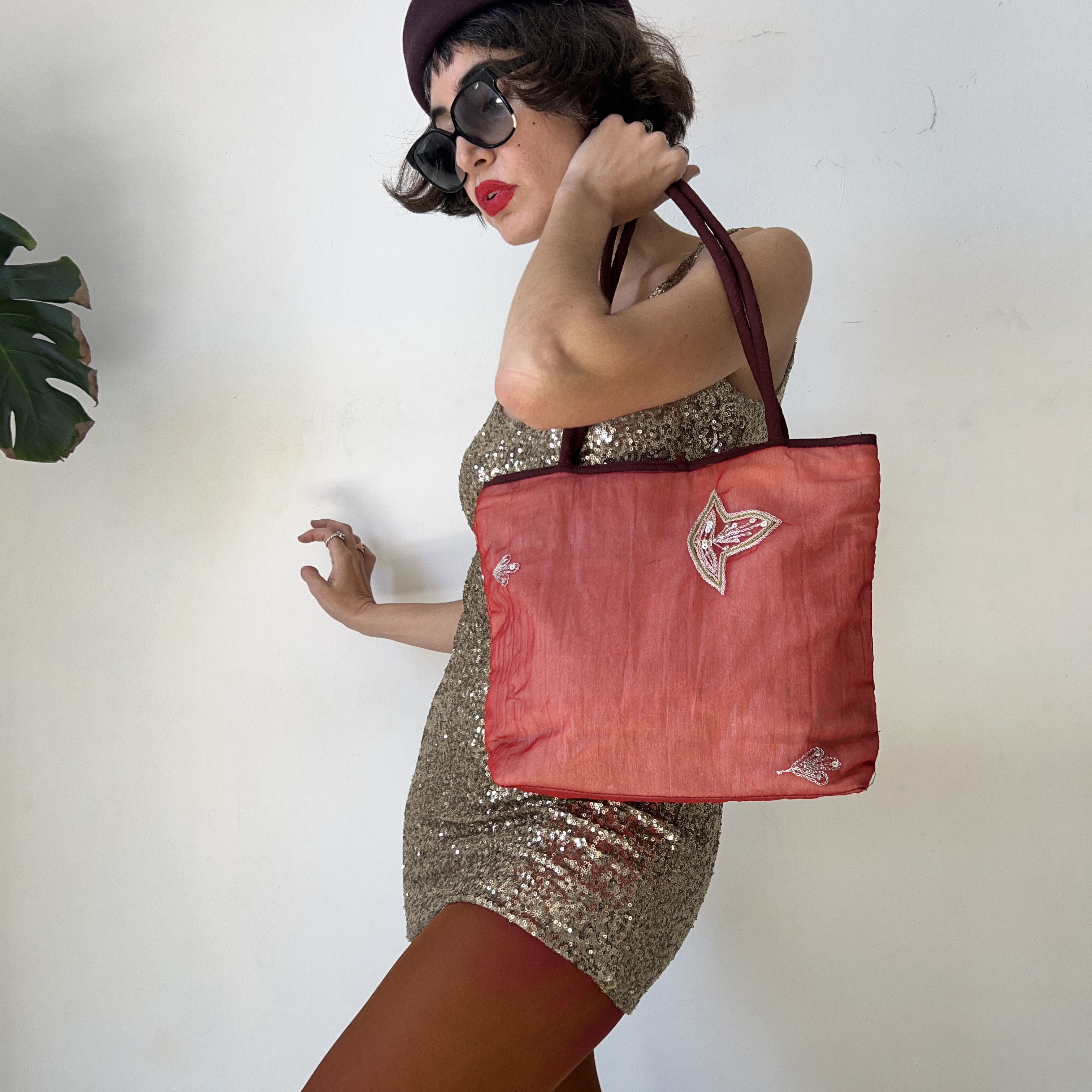 Vintage Vintage Y2K Red Mesh Shoulder Bag Size ONE SIZE - 5 Thumbnail
