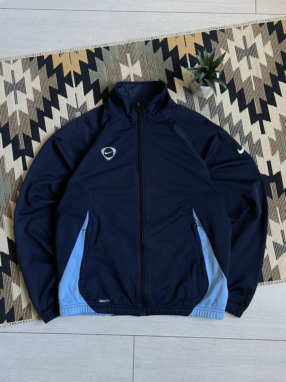 Other Vintage 90’s Nike Drill Swoosh Track Top Size US S / EU 44-46 / 1 - 1 Thumbnail