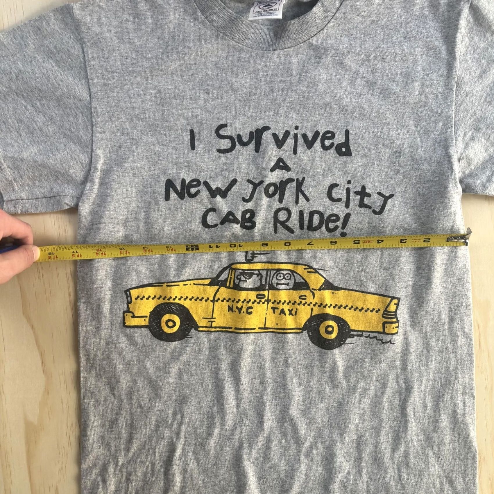 Delta Delta New York City Taxi Shirt Mens Small Gray I Survived Cab Ride Tee T-Shirt Size US S / EU 44-46 / 1 - 4 Thumbnail