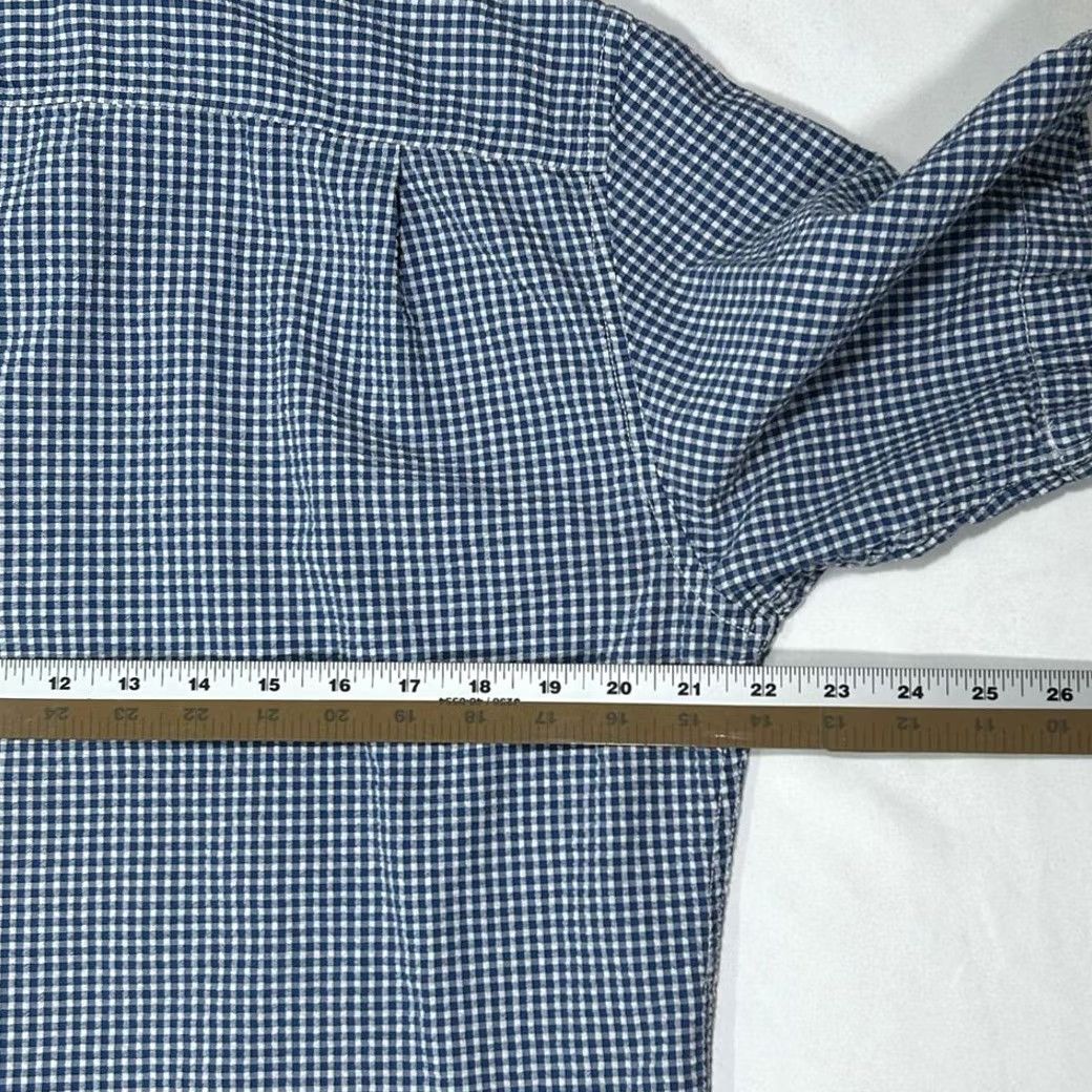 Eddie Bauer Eddie Bauer Men Classic Fit Gingham Short Sleeve Button-Down Shirt M Blue Mens Medium Tall Size US M / EU 48-50 / 2 - 6 Thumbnail