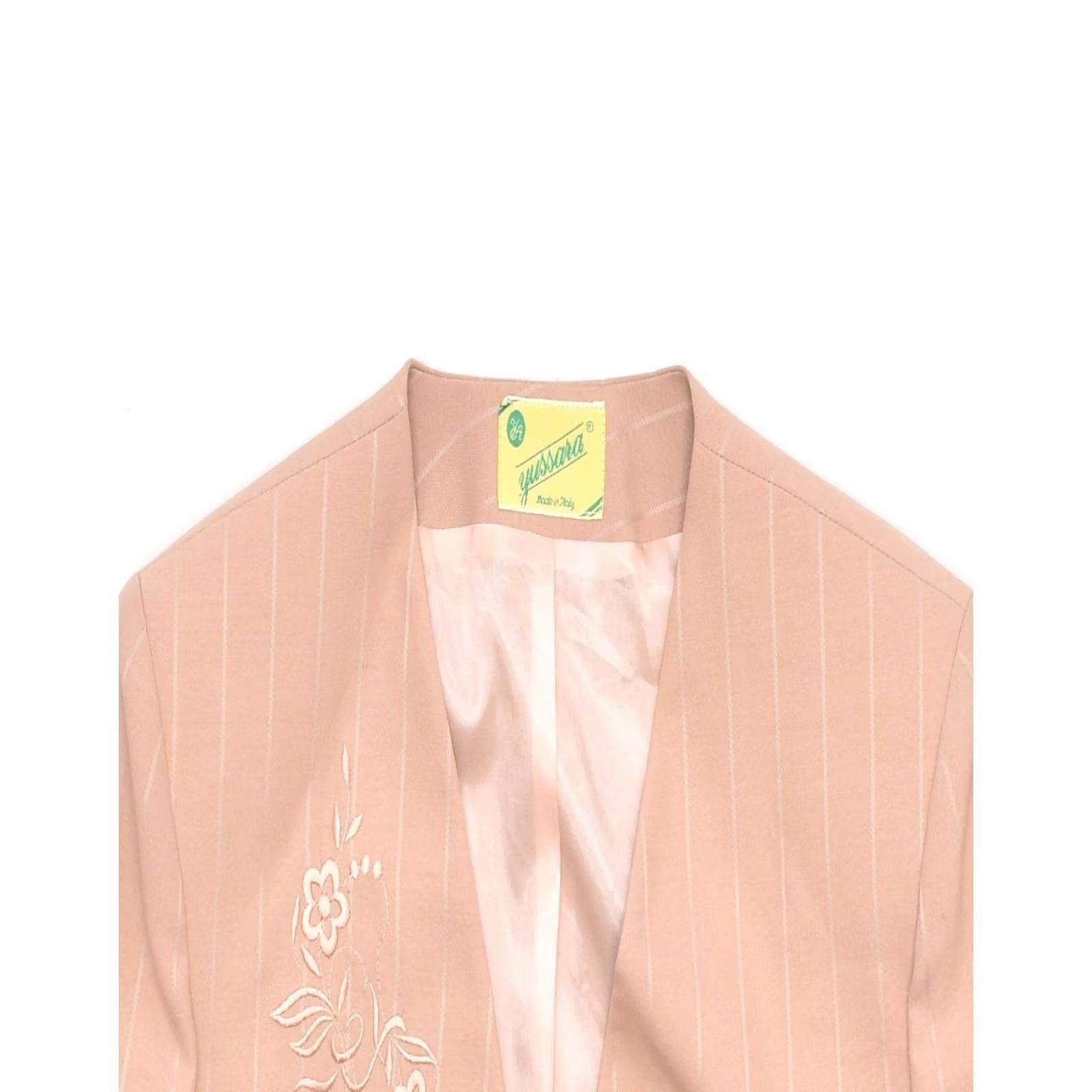 Vintage VINTAGE Womens Blazer Jacket XL Pink Pinstripe Polyester 4 Button IT 48 Size XL / US 12-14 / IT 48-50 - 5 Thumbnail
