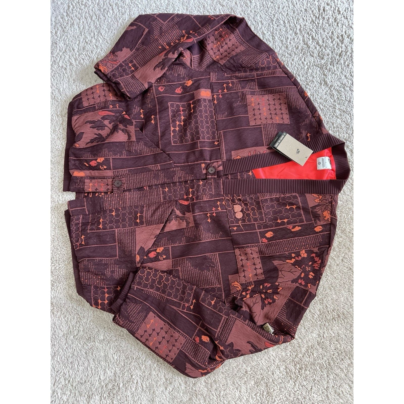 Nike Nike Naomi Osaka Jacquard Jacket Medium Burgundy Crush $300 Size M / US 6-8 / IT 42-44 - 9 Thumbnail