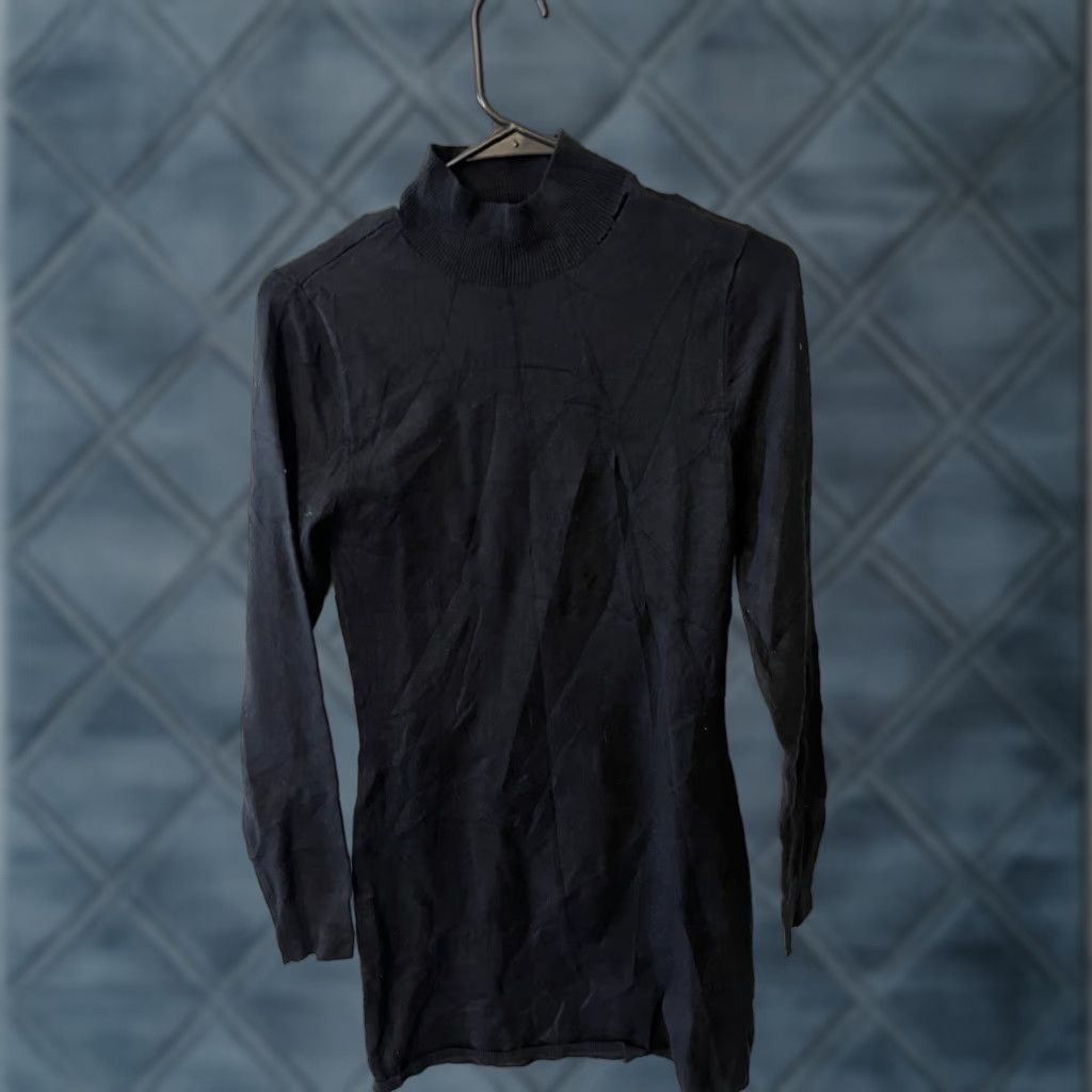 Abercrombie & Fitch Abercrombie & Fitch Dress Long Sleeve Mock-Neck Black Knit Women S Size S / US 4 / IT 40 - 1 Thumbnail