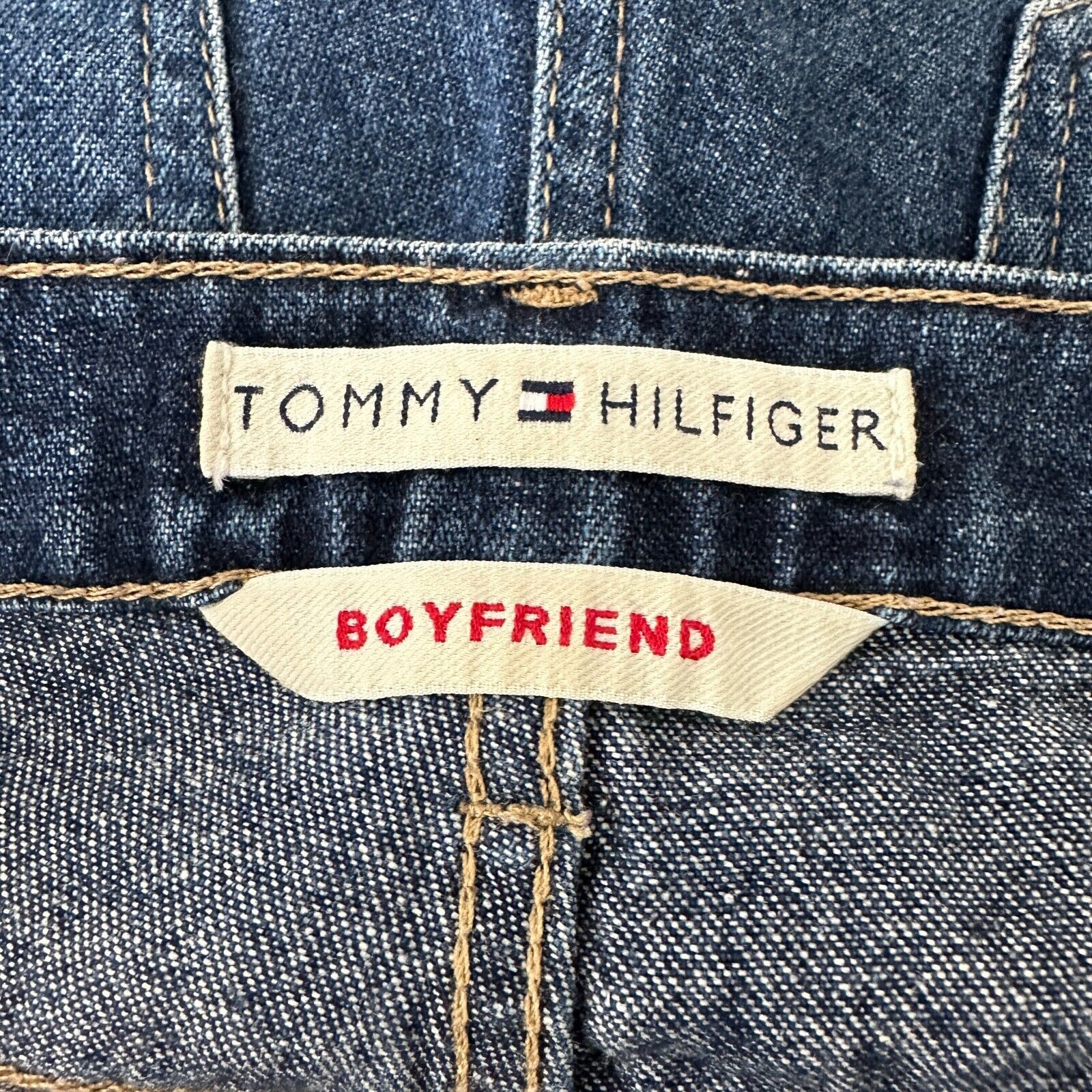 Tommy Hilfiger Tommy Hilfinger Blue Mid Rise Boyfriend Jean Shorts Logo 4 Size 27" / US 4 / IT 40 - 6 Thumbnail