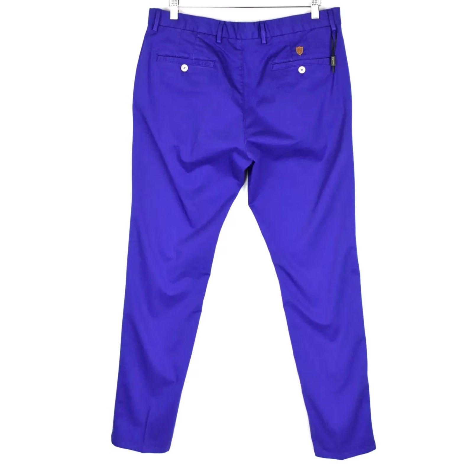 Massimo Dutti MASSIMO DUTTI Trousers US 34 Blue Slim Fit Chino Pleated Zip Fly Men's Size US 34 / EU 50 - 2 Thumbnail
