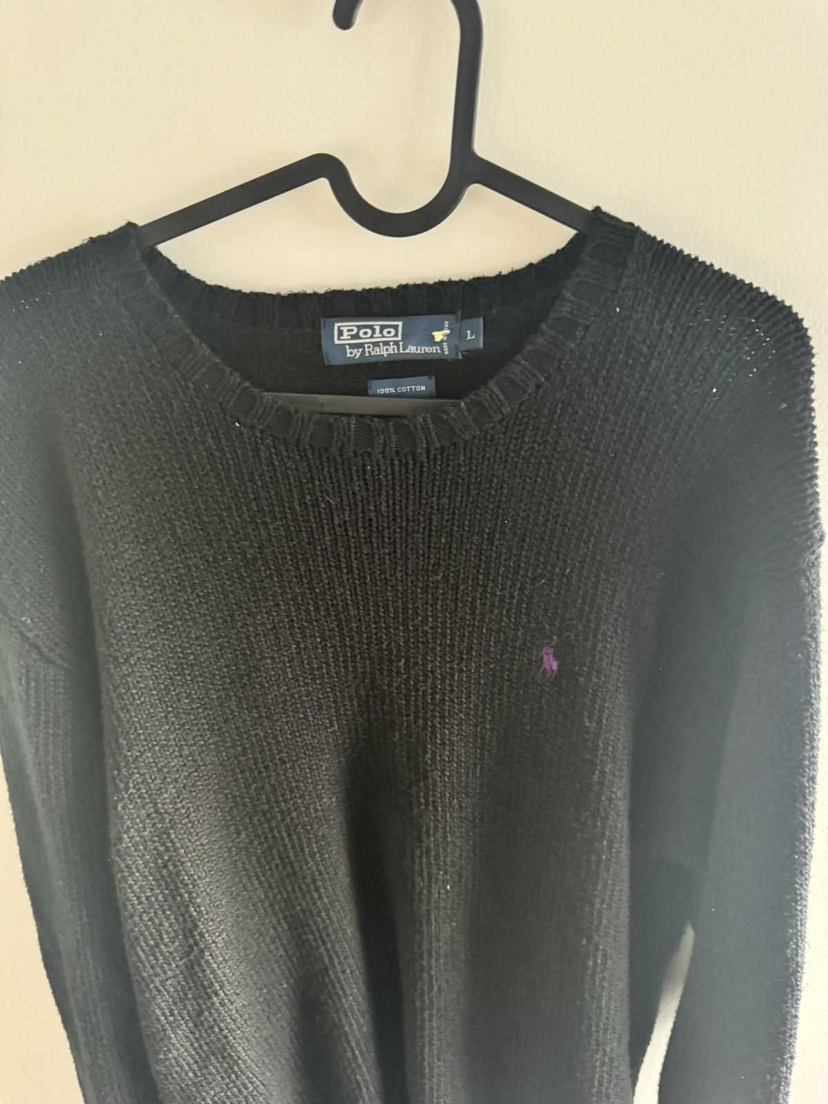 Polo Ralph Lauren Polo Knit Sweater - Black/Purple Size US L / EU 52-54 / 3 - 4 Thumbnail