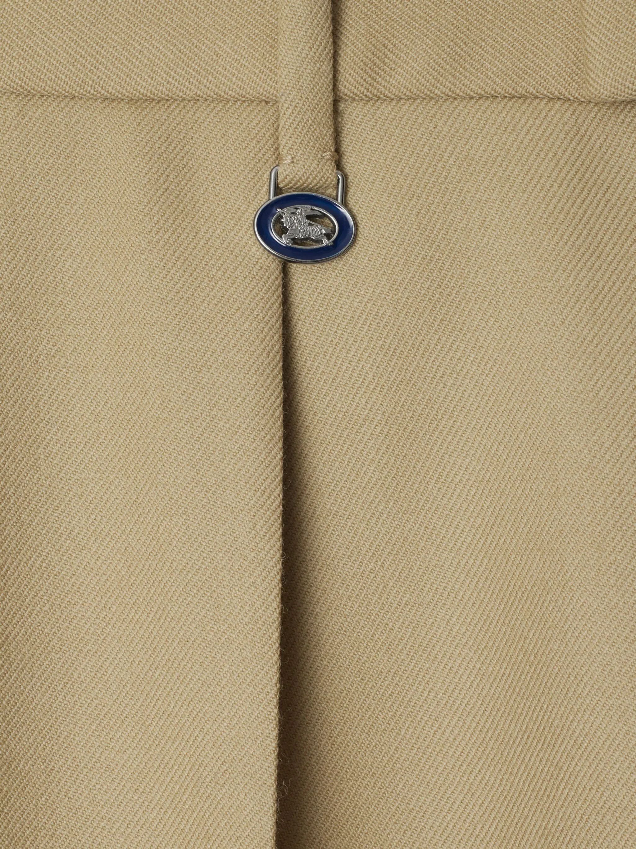 Burberry o1w1db10426 Wool Tailored Trousers in Beige Size 27" / US 4 / IT 40 - 5 Thumbnail