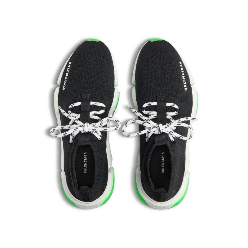 Balenciaga o1w1db11125 Speed 2.0 Lace-up Recycled Knit Sneakers Black Size US 12 / EU 45 - 6 Thumbnail