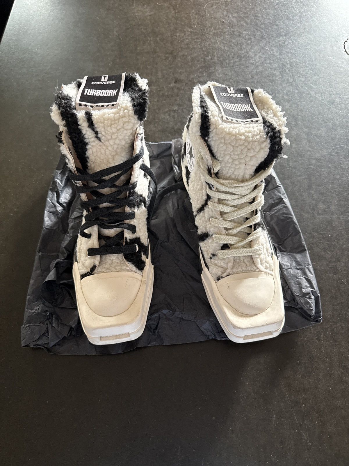 Converse × Rick Owens Drkshdw CONVERSE X DRKSHDW TURBODRK HI Size US 5 / EU 37 - 3 Thumbnail