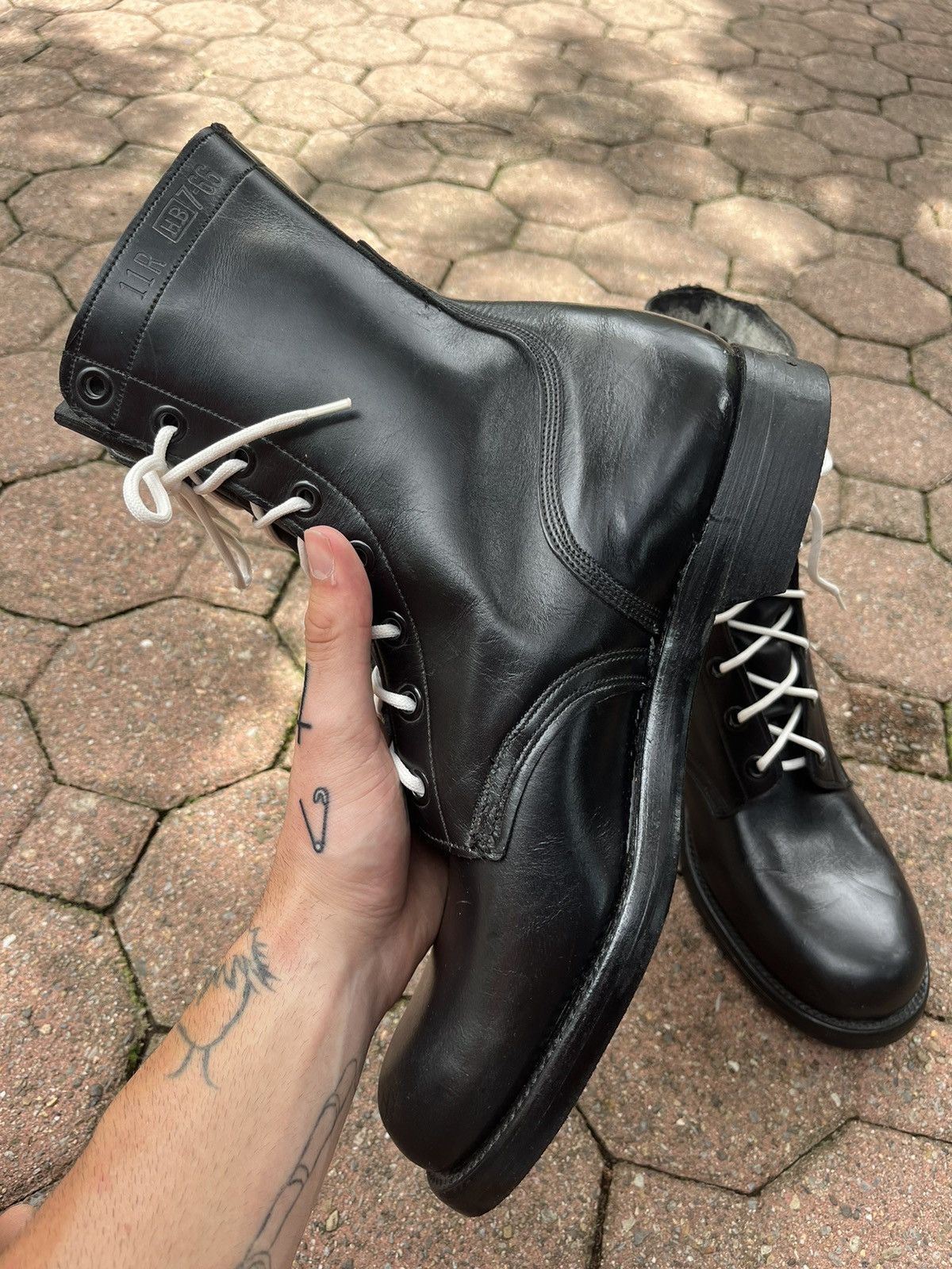 Genuine Leather × Vintage Vintage Rare Genuine Leather 1970s Combat Boots Size US 11 / EU 44 - 5 Thumbnail