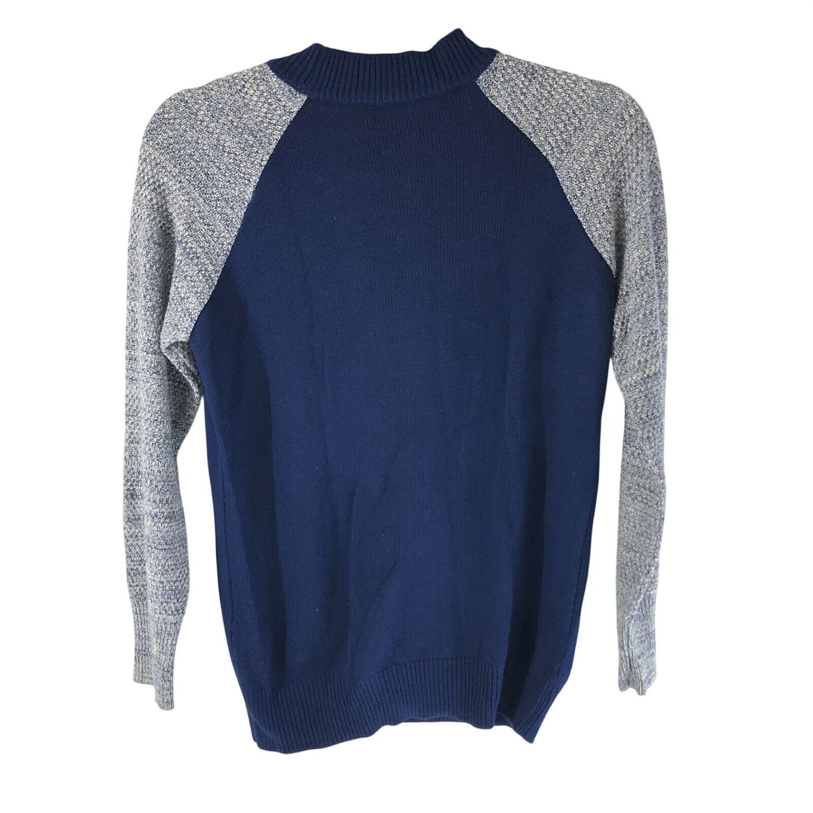 Asos Asos Petite Womens Sweater Crew Neck Knit Navy Blue Gray Siz Size XS / US 0-2 / IT 36-38 - 2 Thumbnail