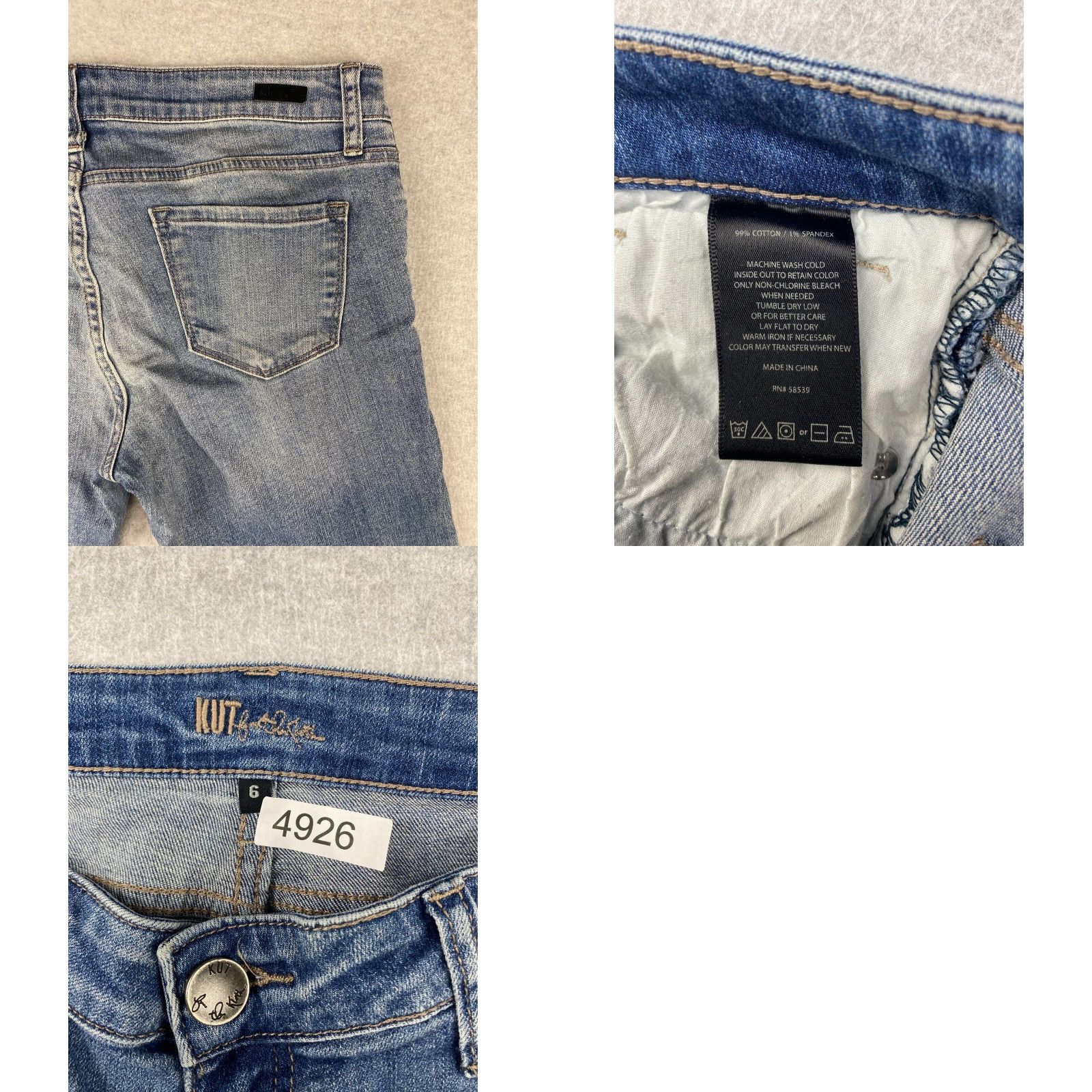 Vintage KUT from the Kloth Jeans 6 Womens Capri Jeans Mid-Rise Cuffed Denim Blue Regular Fit 5-Pocket Modern Style Pants Girls Womens Size 28" / US 6 / IT 42 - 8 Thumbnail